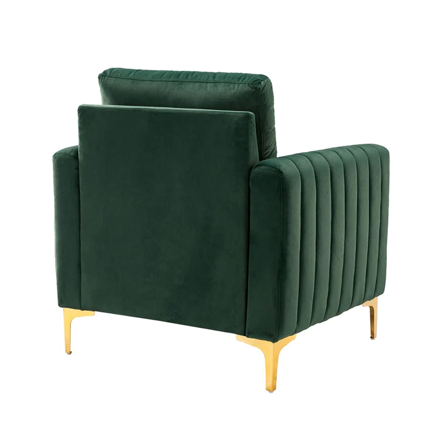 Luxurious Velvet Accent Chair Gold Green