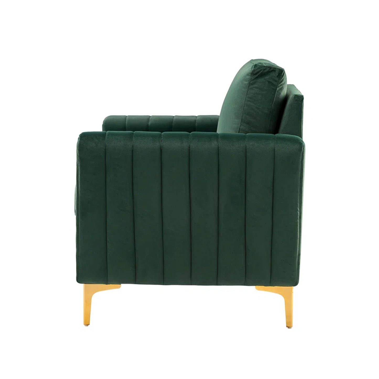Luxurious Velvet Accent Chair Gold Green