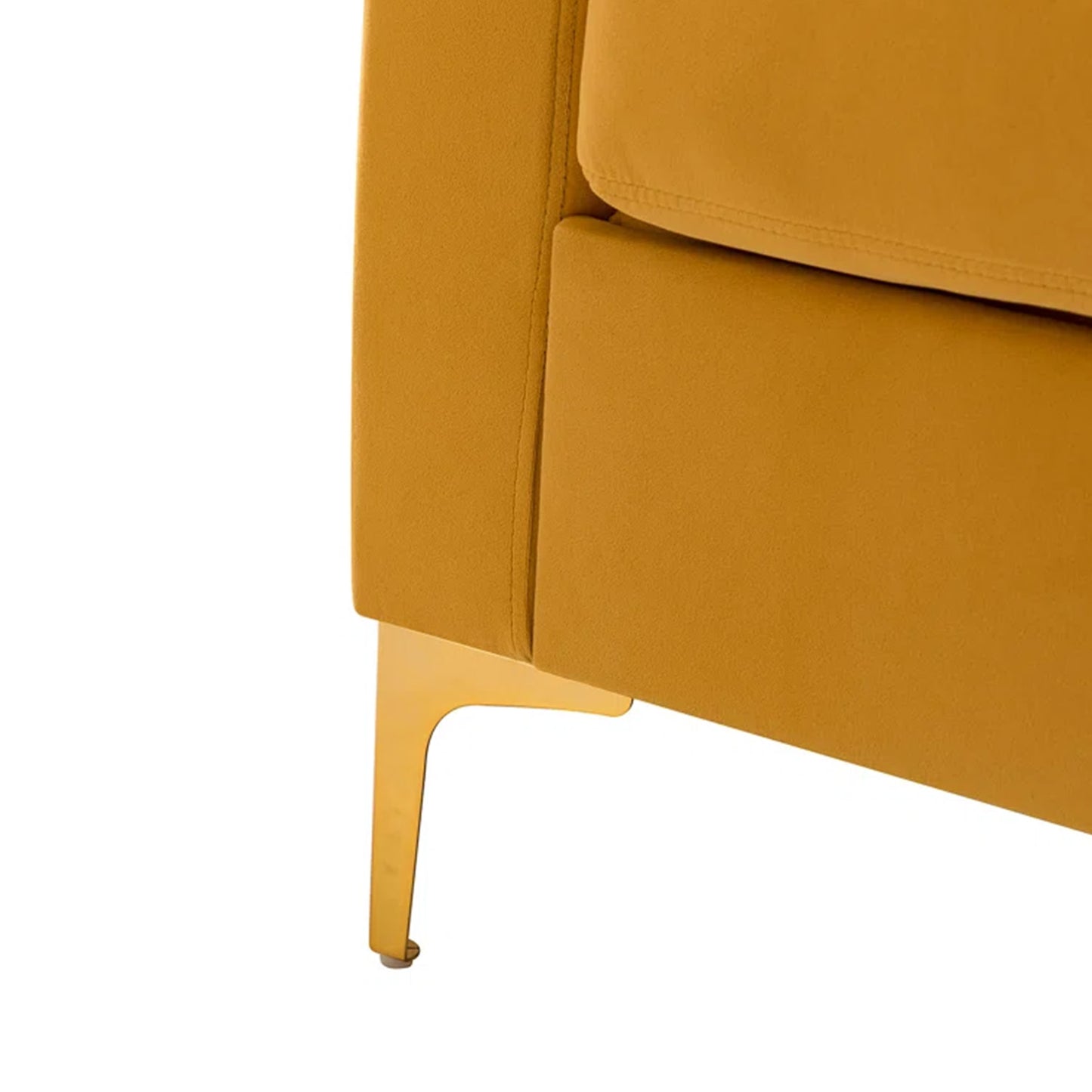 Luxurious Velvet Accent Chair Gold Mustard