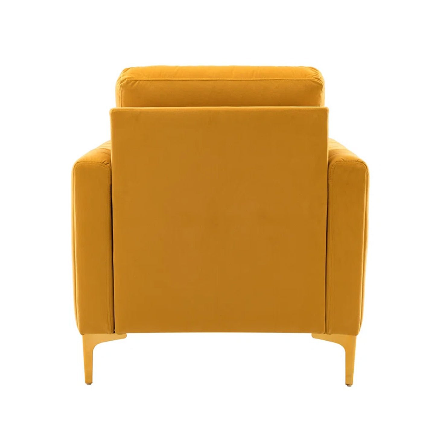 Luxurious Velvet Accent Chair Gold Mustard