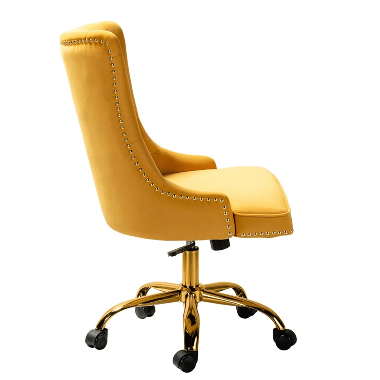 Velvet Tufted Boss Office Chair with Smooth Mobility– Yellow|Nestroots | Nestroots