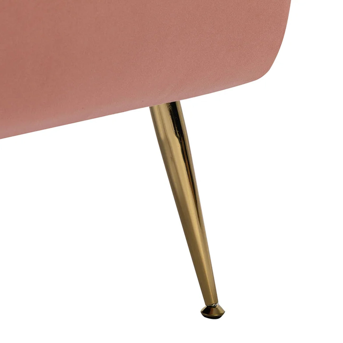 Elegant Chaise Velvet Accent Chair Pink