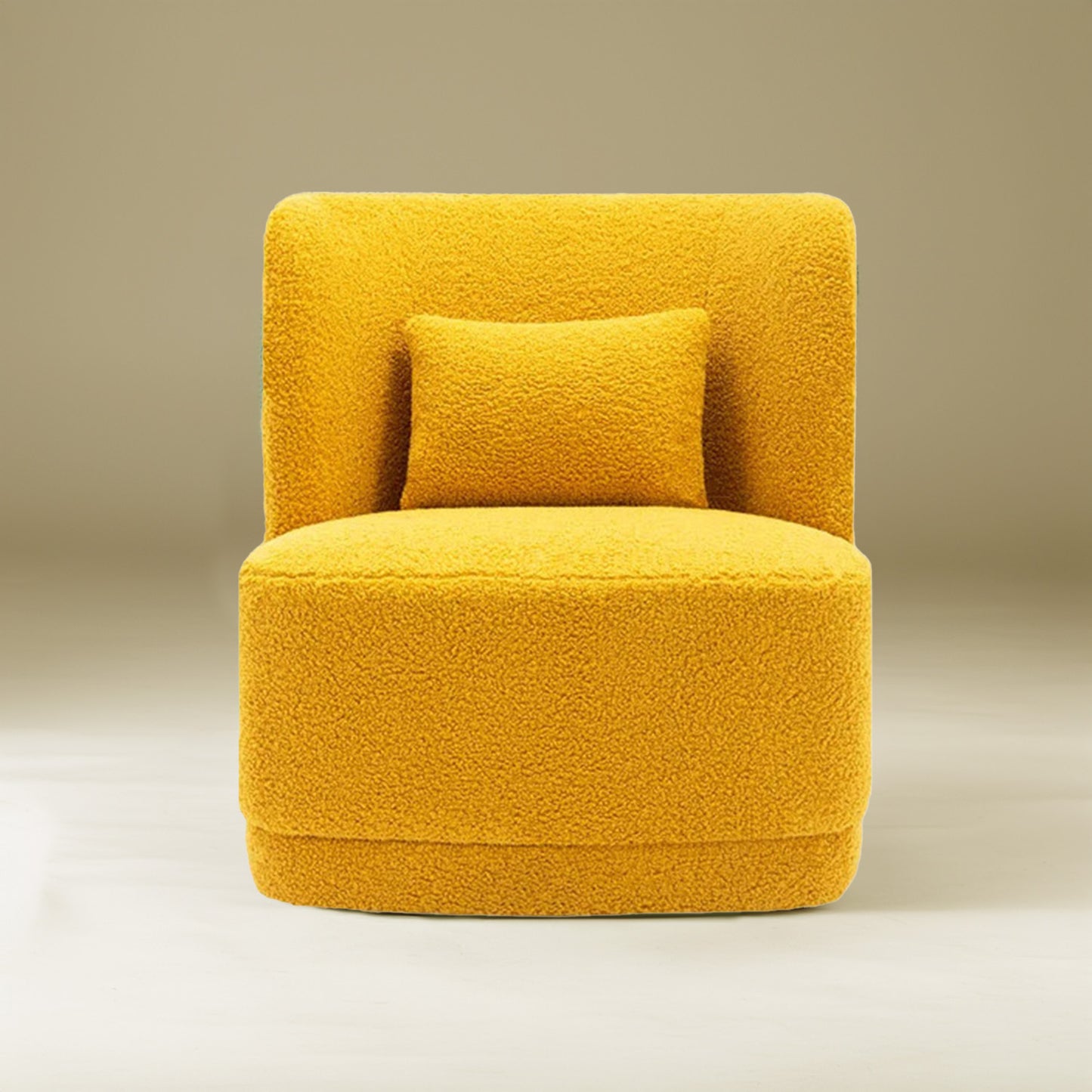 Sumptuous Boucle Accent Chair Yellow