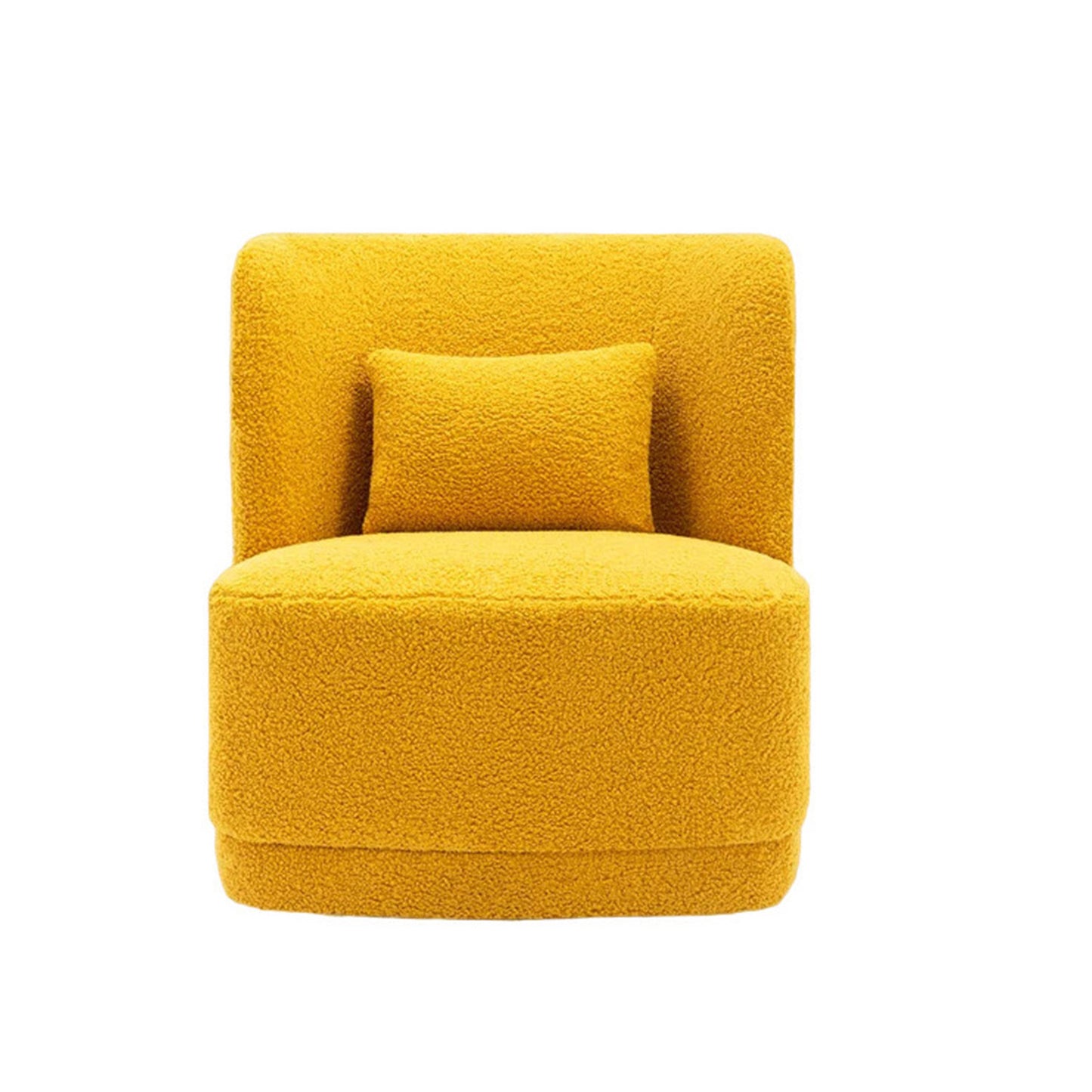 Sumptuous Boucle Accent Chair Yellow