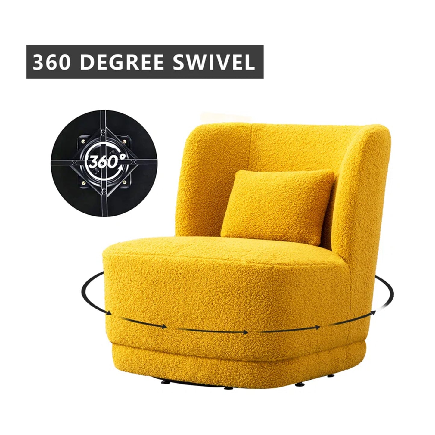Sumptuous Boucle Accent Chair Yellow