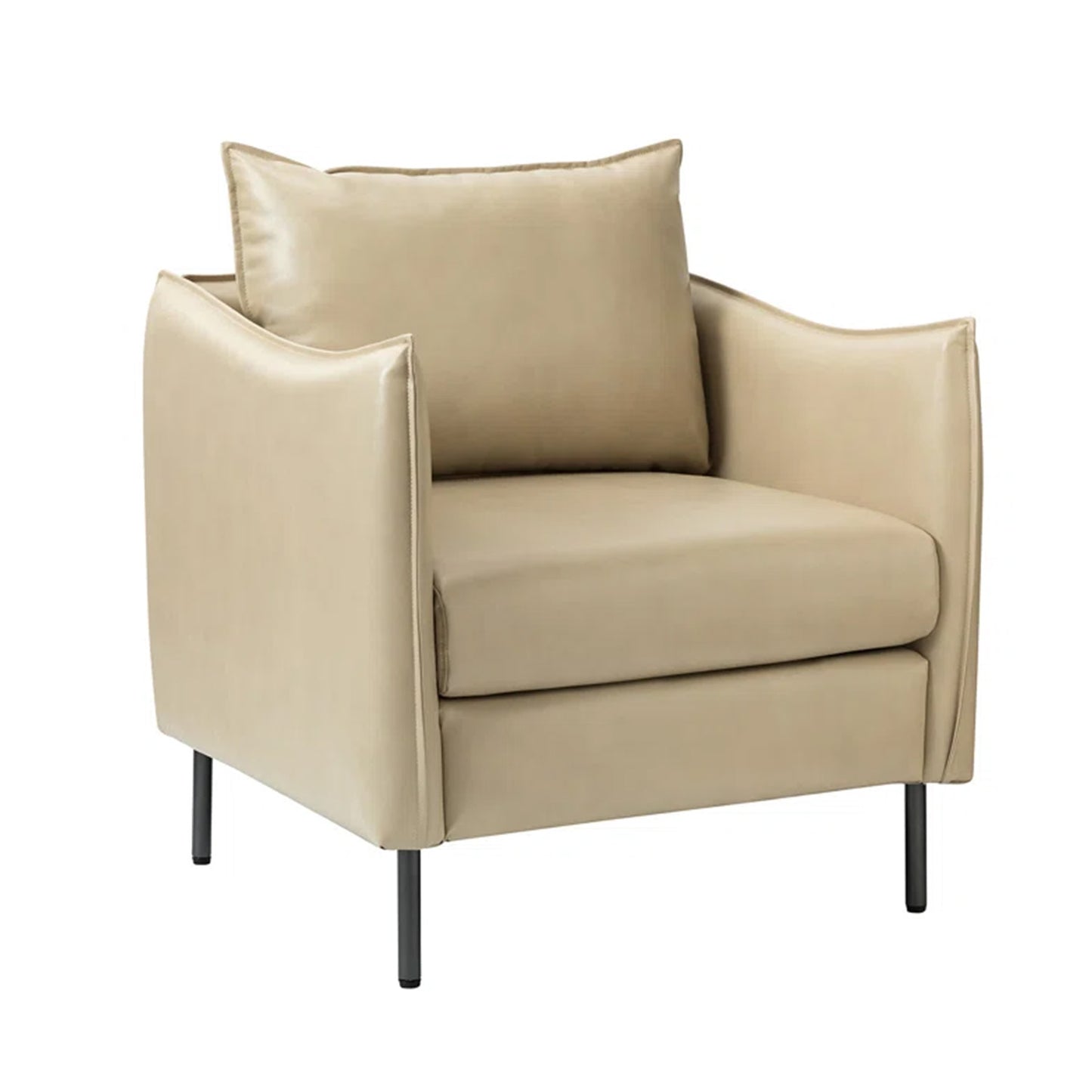 Renaissance Revival Throne Chair Beige