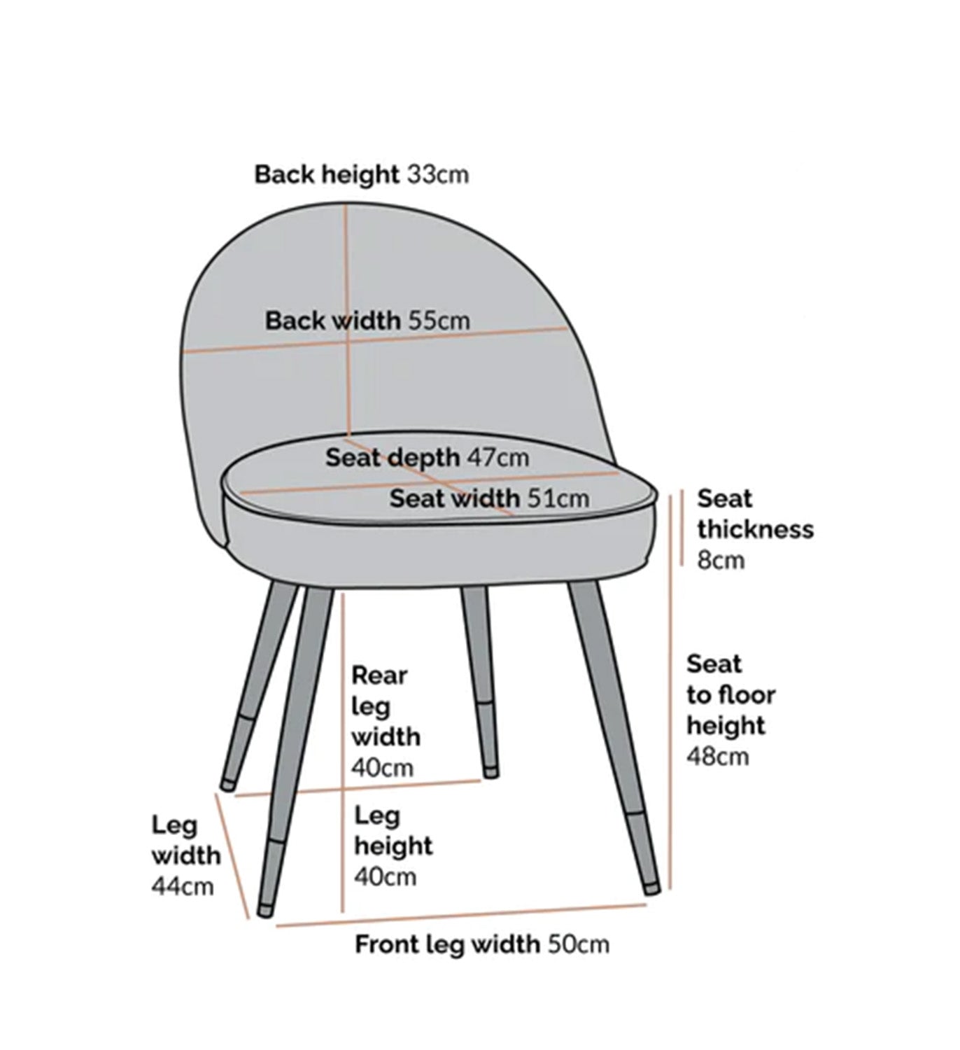 Minimalist Velvet Dining Table Chair Beige