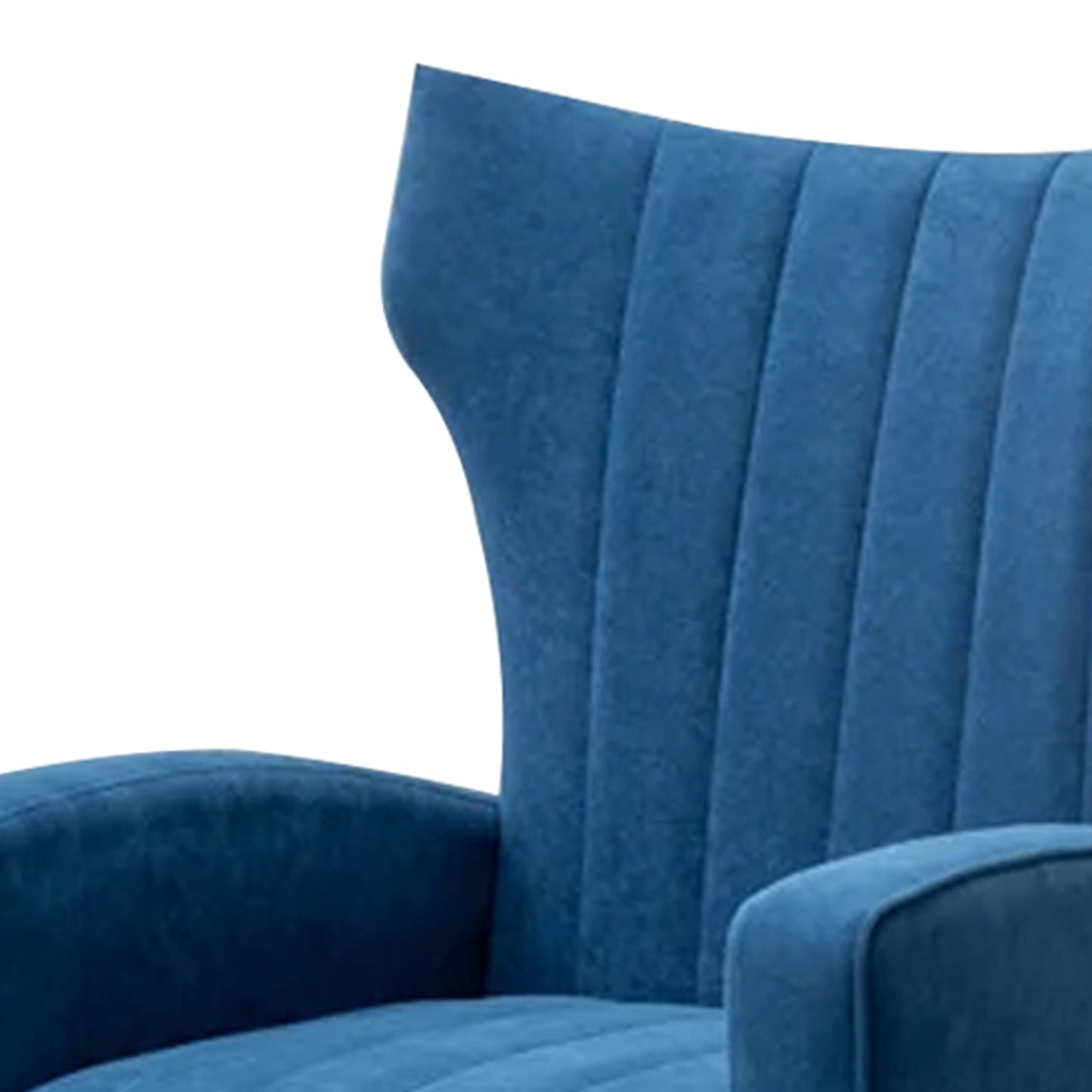 Luxurious Velvet Accent Chair Blue Color