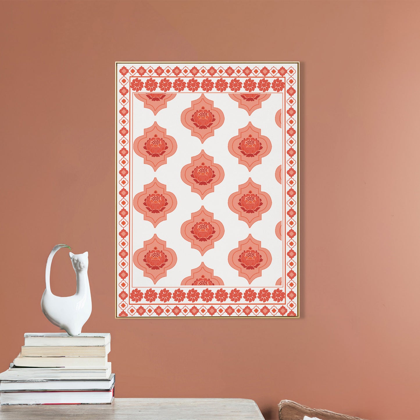 Mughal Bazaar Floral Motifs Wall Painting