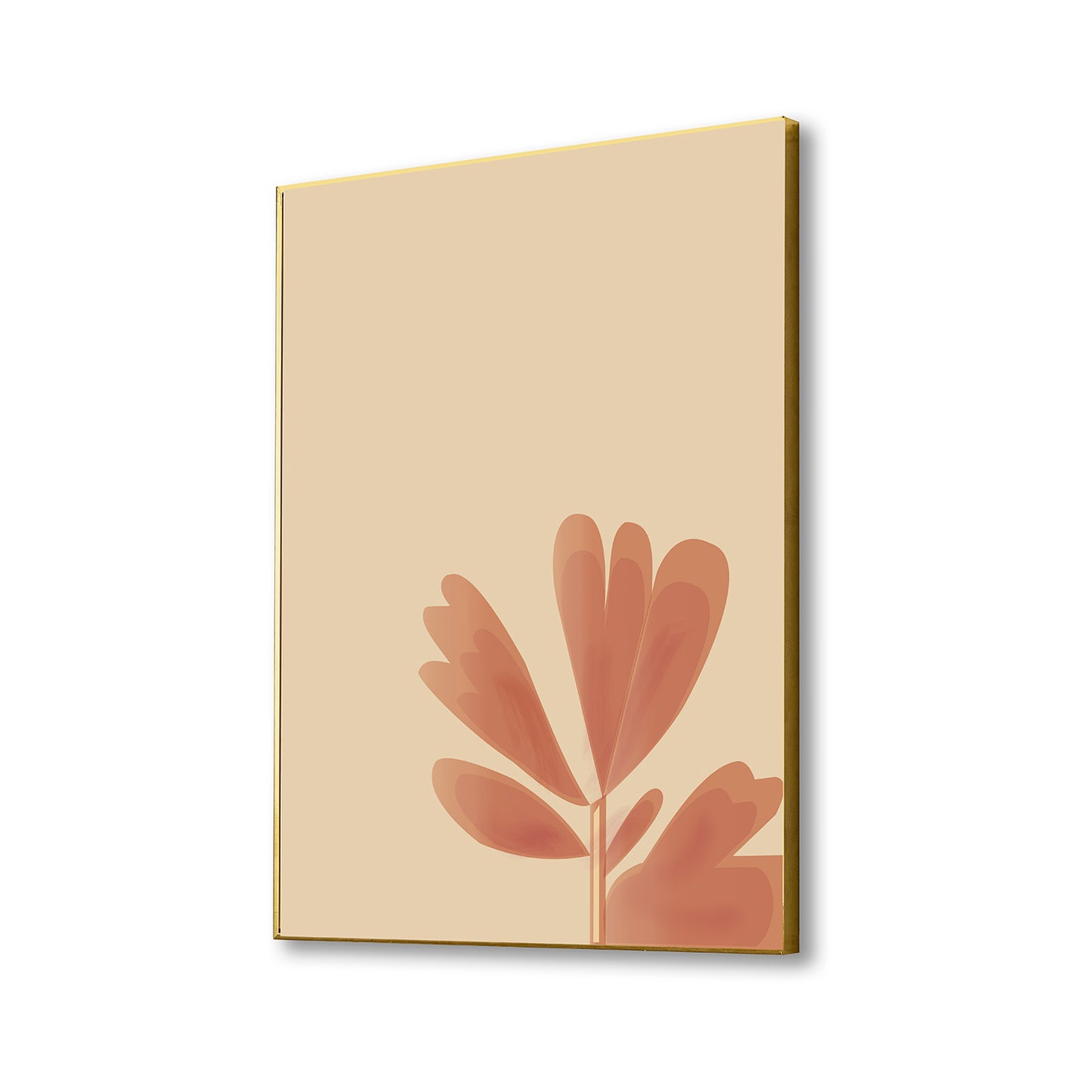 Bright Pink and Orange Flower Print Canvas Art Wall Painting