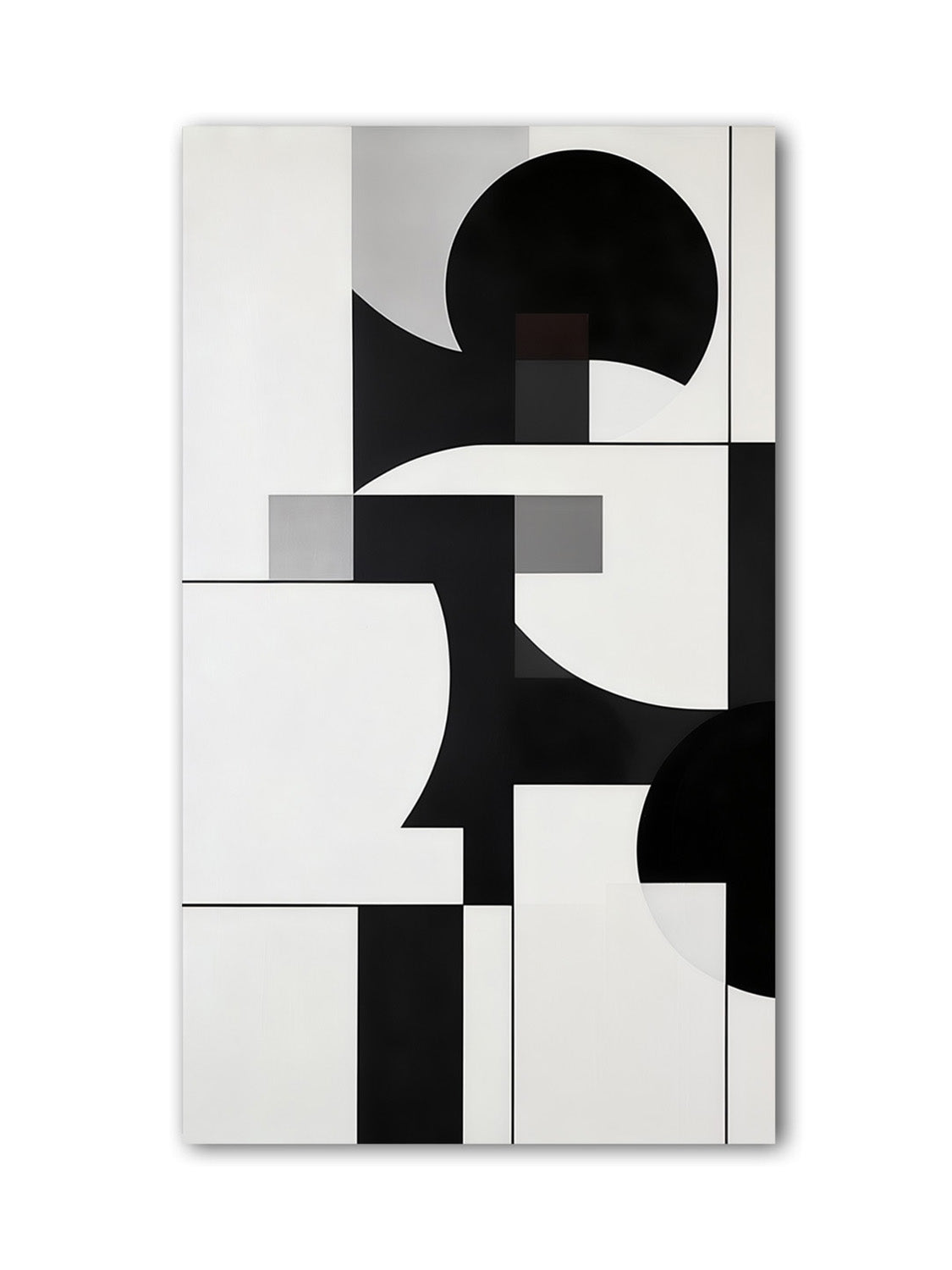 Black and White Abstract Elegance Canvas Wall Painting
