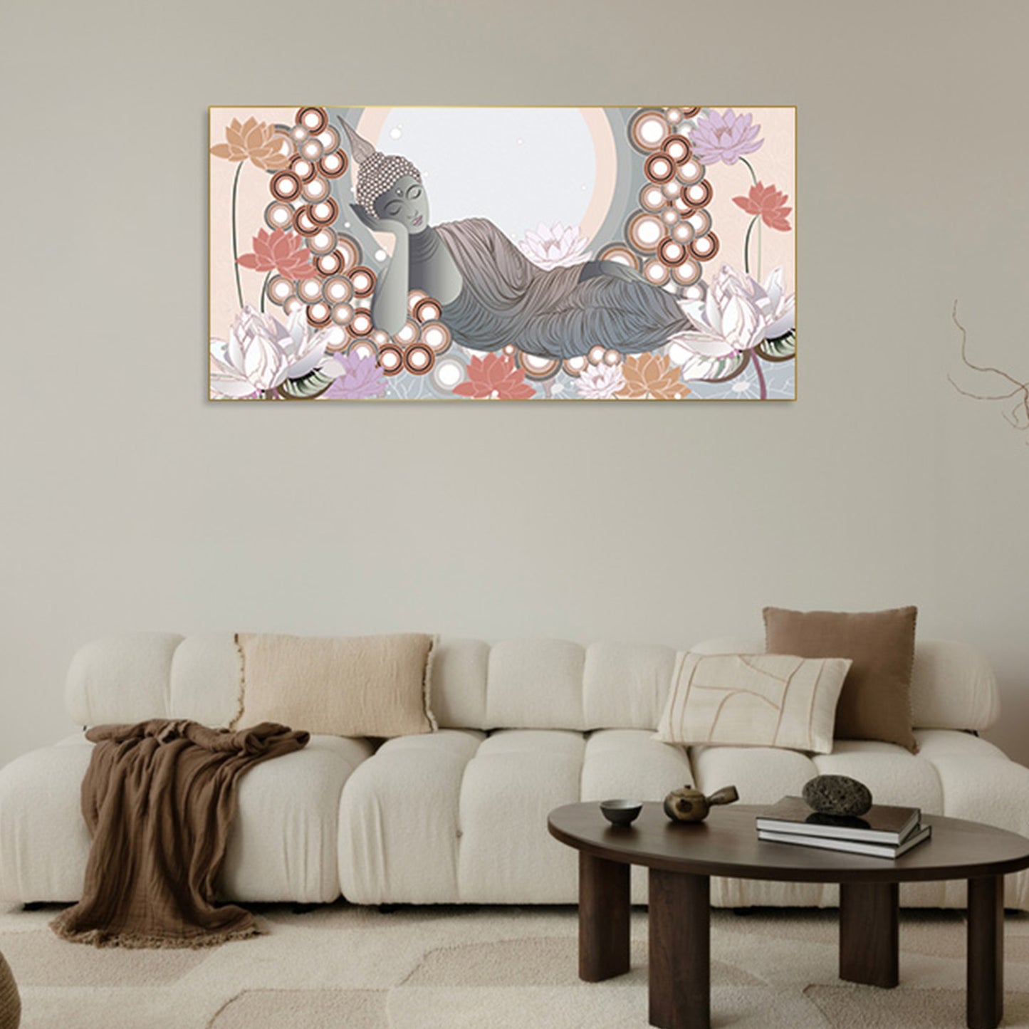 Buddha in sleeping Position Care Canvas Wall Painting