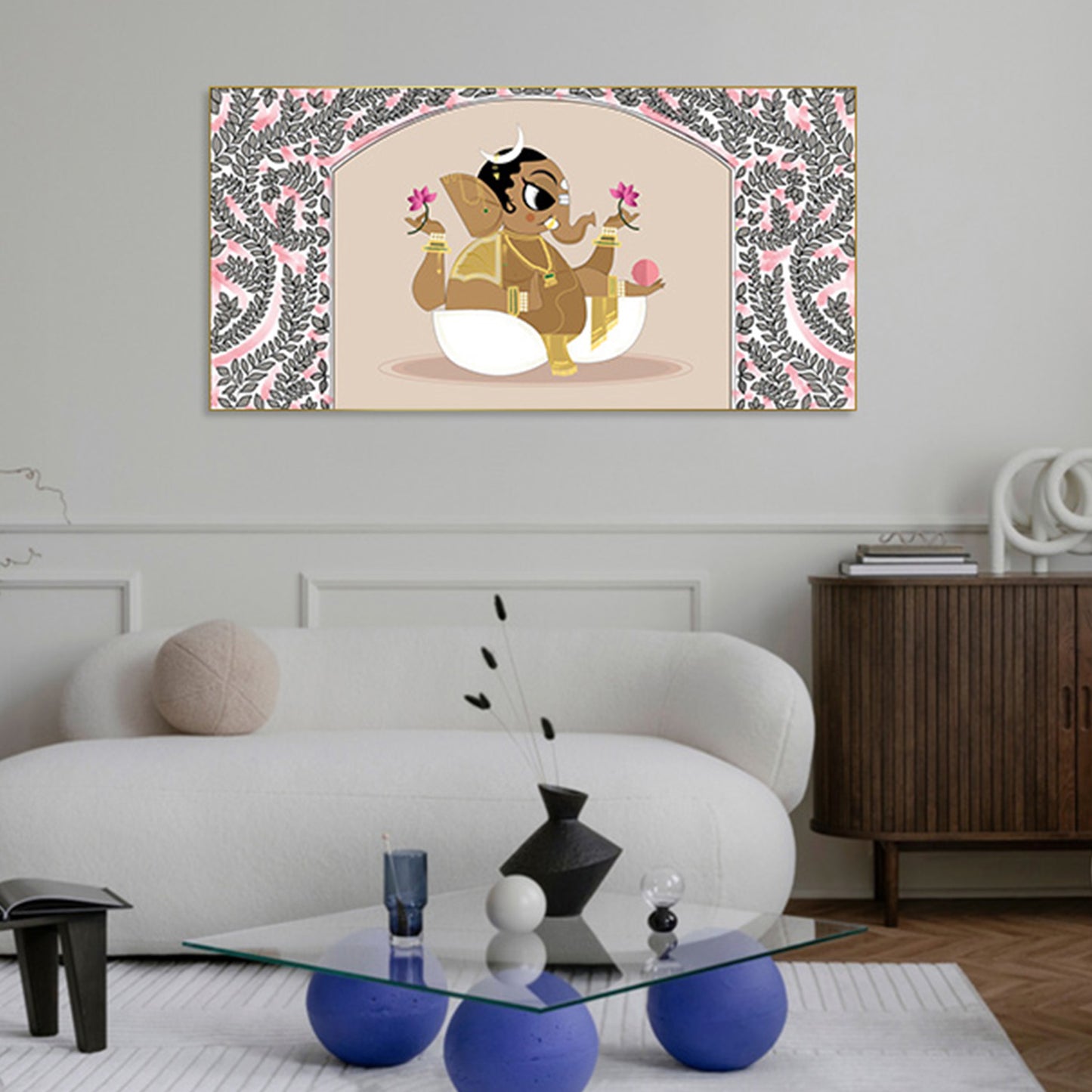 Ganpati in elegance Care Canvas Wall Painting