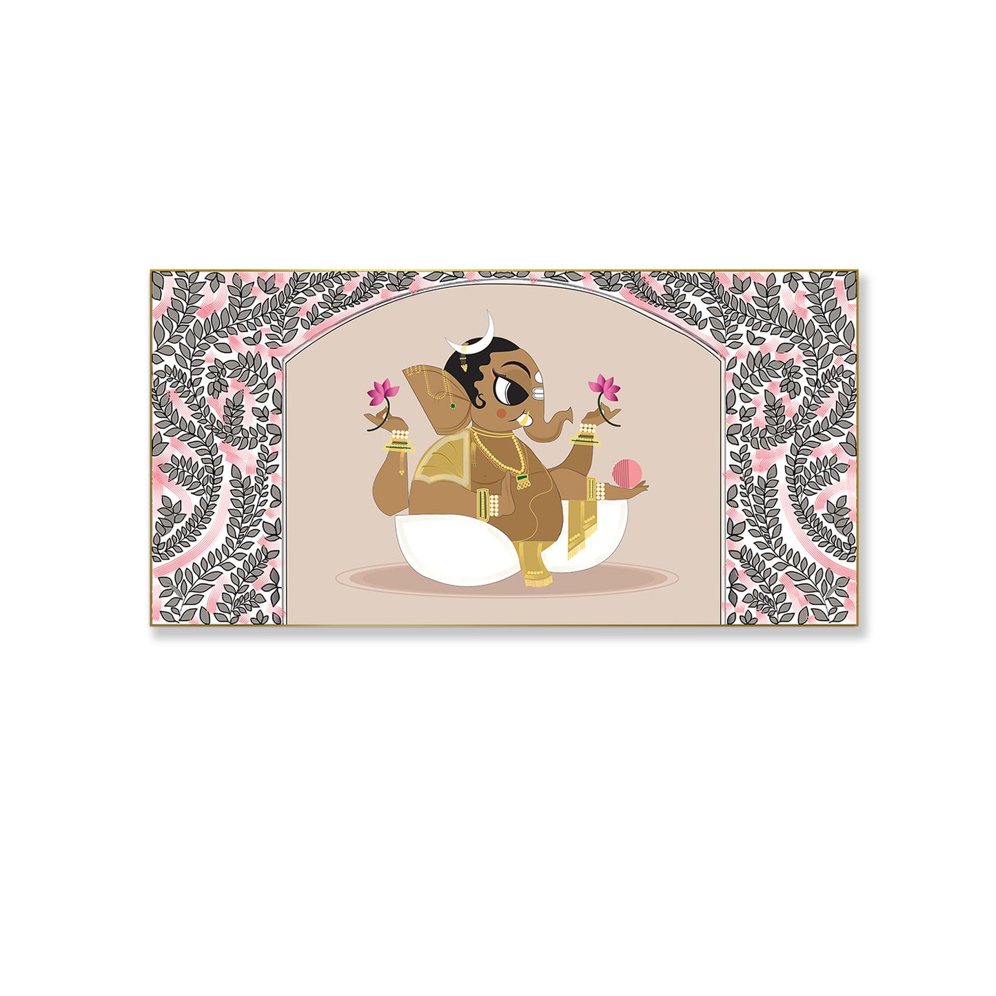 Ganpati in elegance Care Canvas Wall Painting
