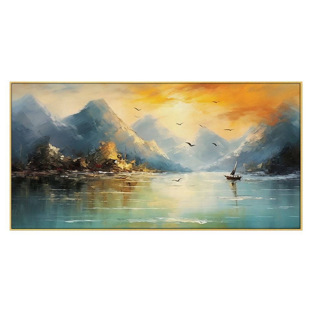 Serene Boat on Tranquil Waters