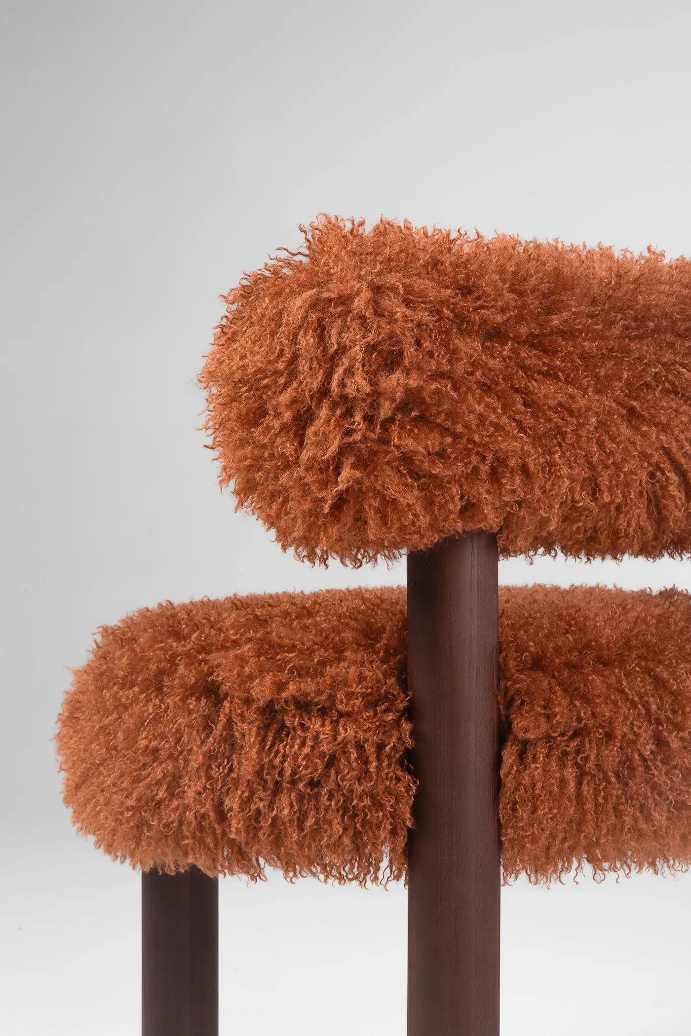 Fleuffin Cozy Burnt Orange Faux Fur Lounge Chair