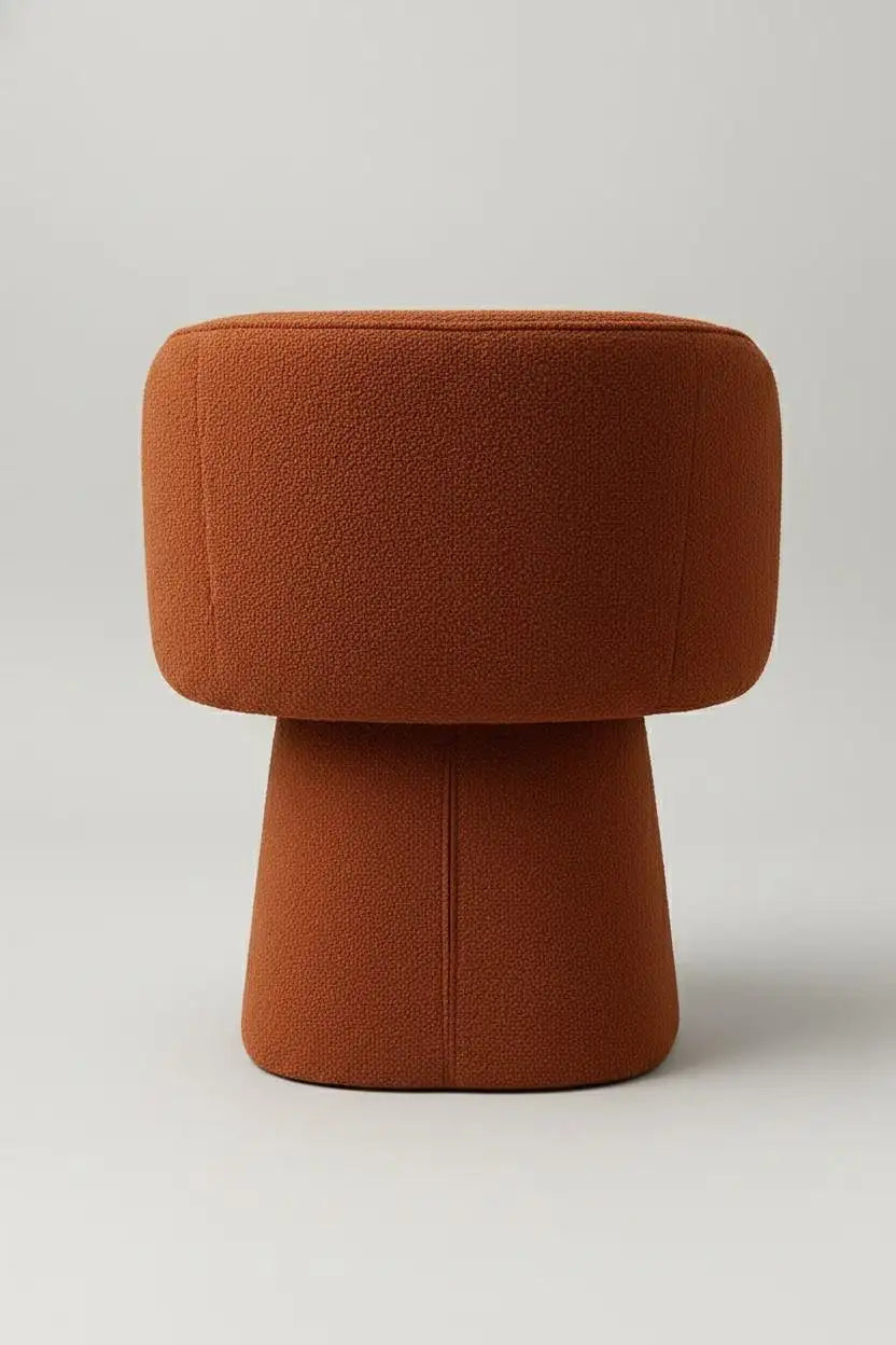 Veelric Sculpted Burnt Sienna Boucle Lounge Chair