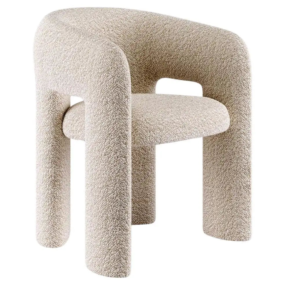 Orevella Loop Frame Ivory Boucle Lounge Chair