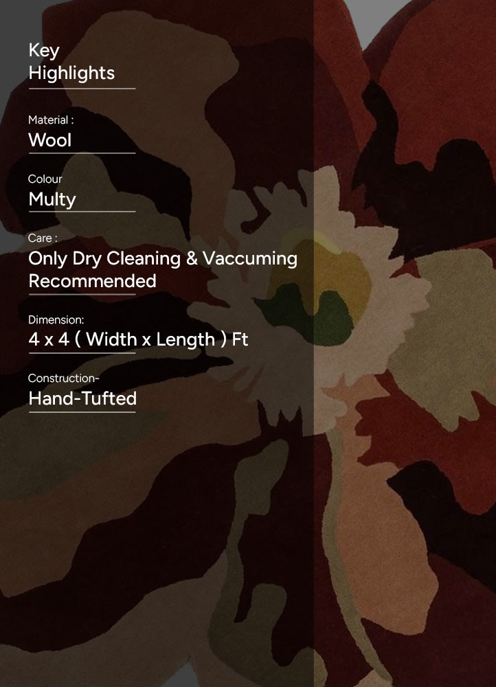 Stylish Painted Wool Carpet