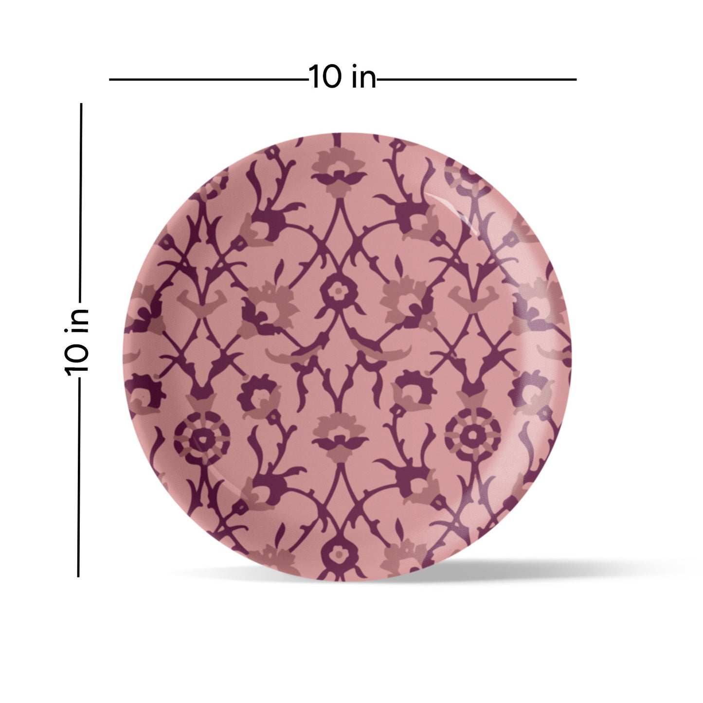 Ikat Print Porcelain Wall Plate