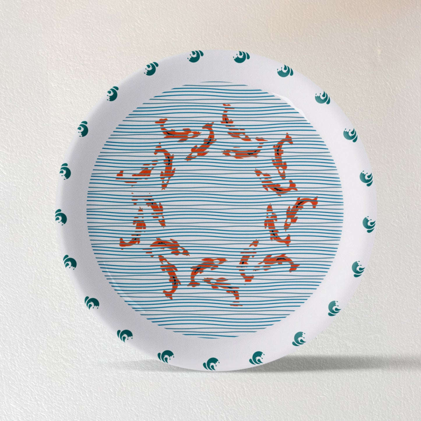 Sea-Inspired fish Abstract Art Collection Porcelain Wall Plate
