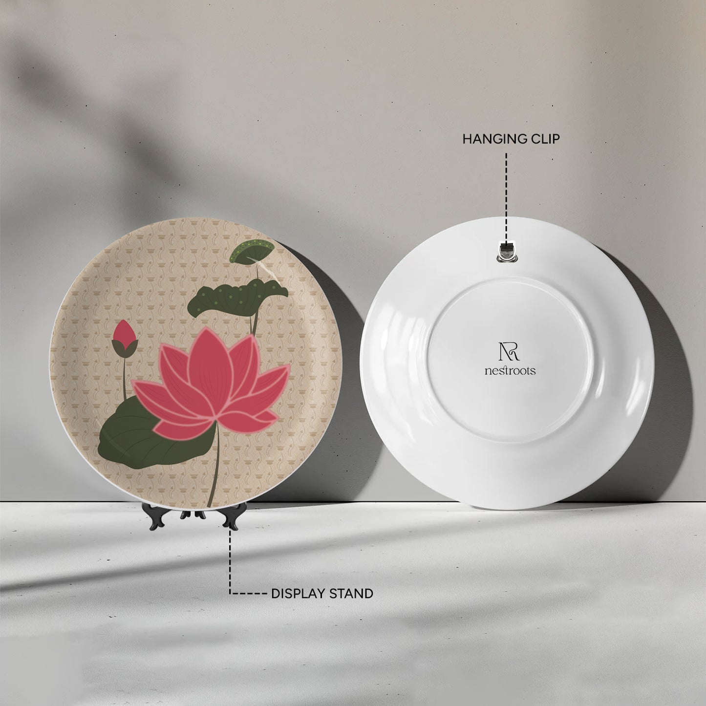 Lotus: Symbol of Beauty and Purity floral leaf plate