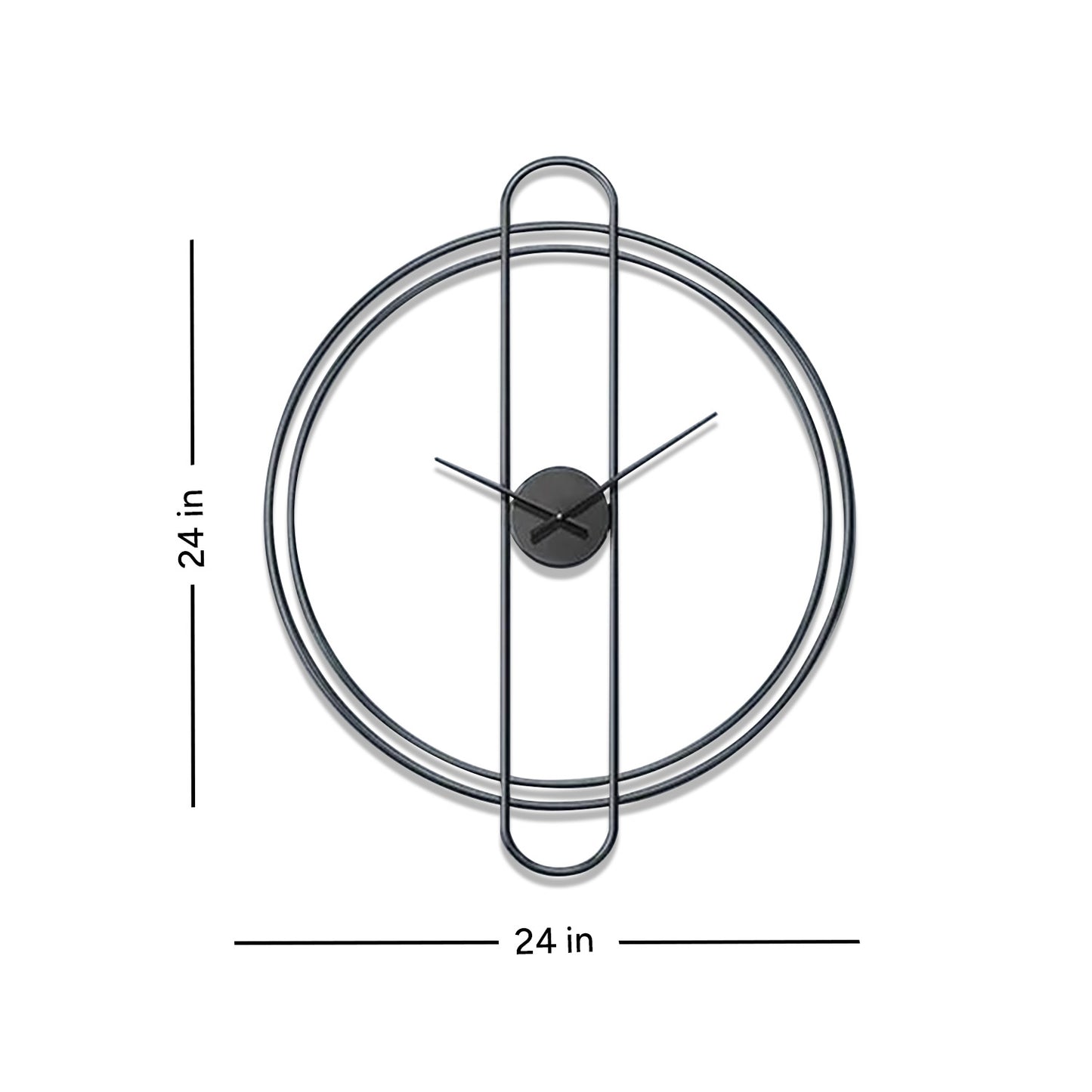 Online Best Price Gunmetal Hour Display Wall Clock India Store