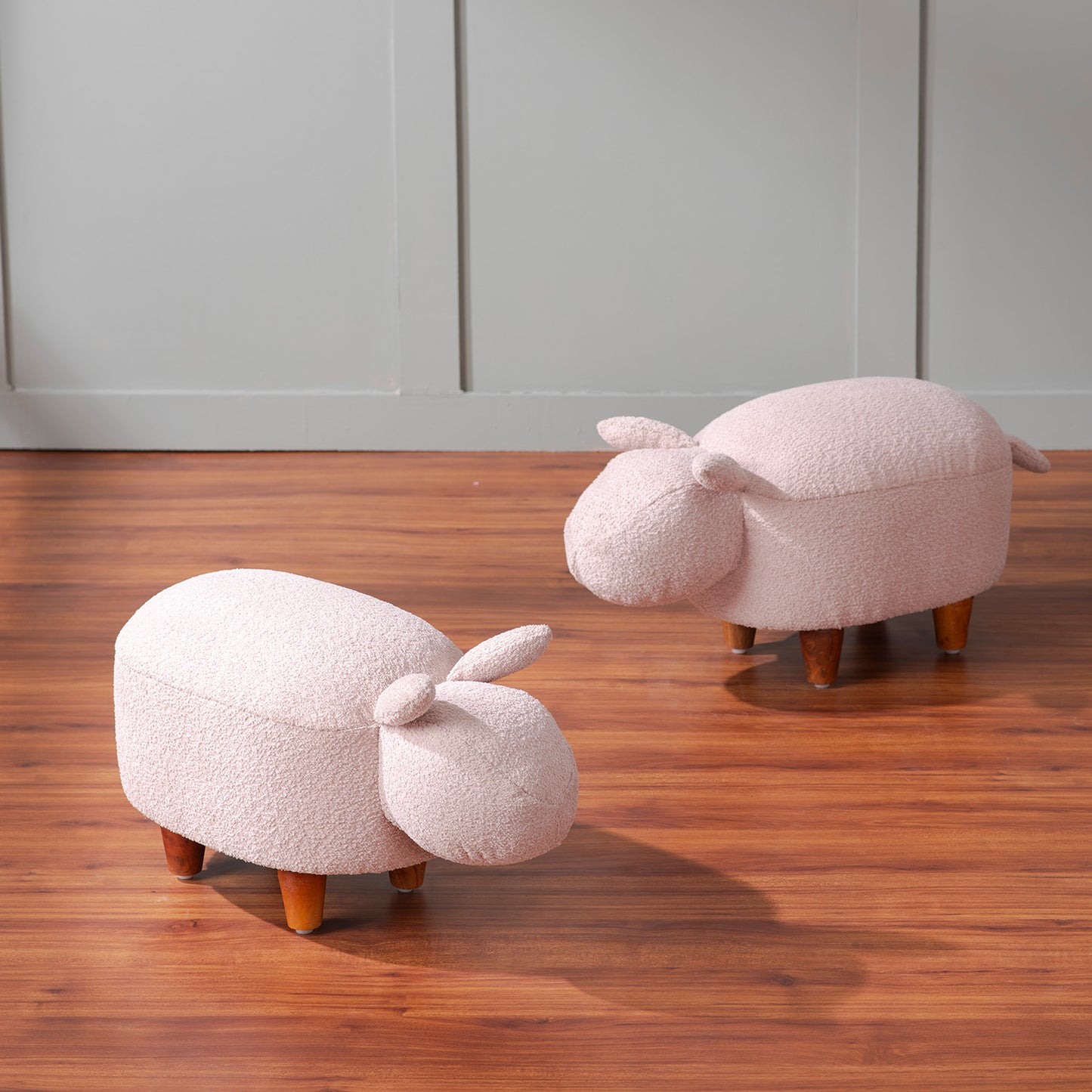 Buy Whiskers Collection Bunny Rabbit Pouf Seating For Kids Room Pink Set Of 2 Online