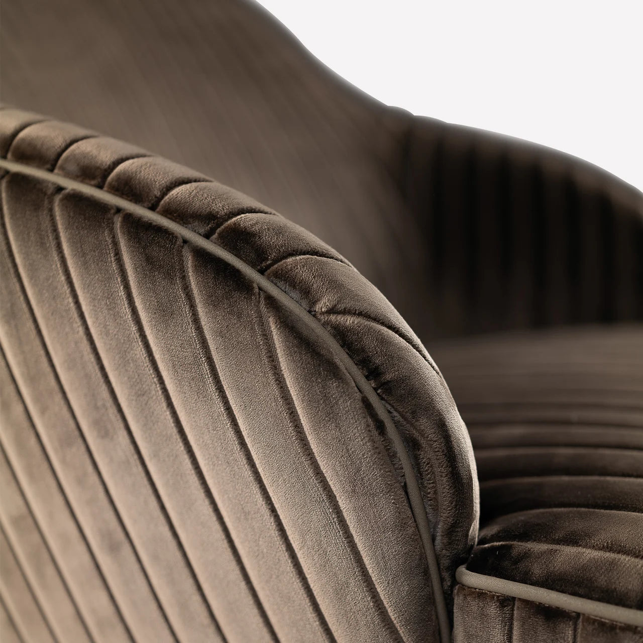 Aurea Armchair Taupe Brown Velvet