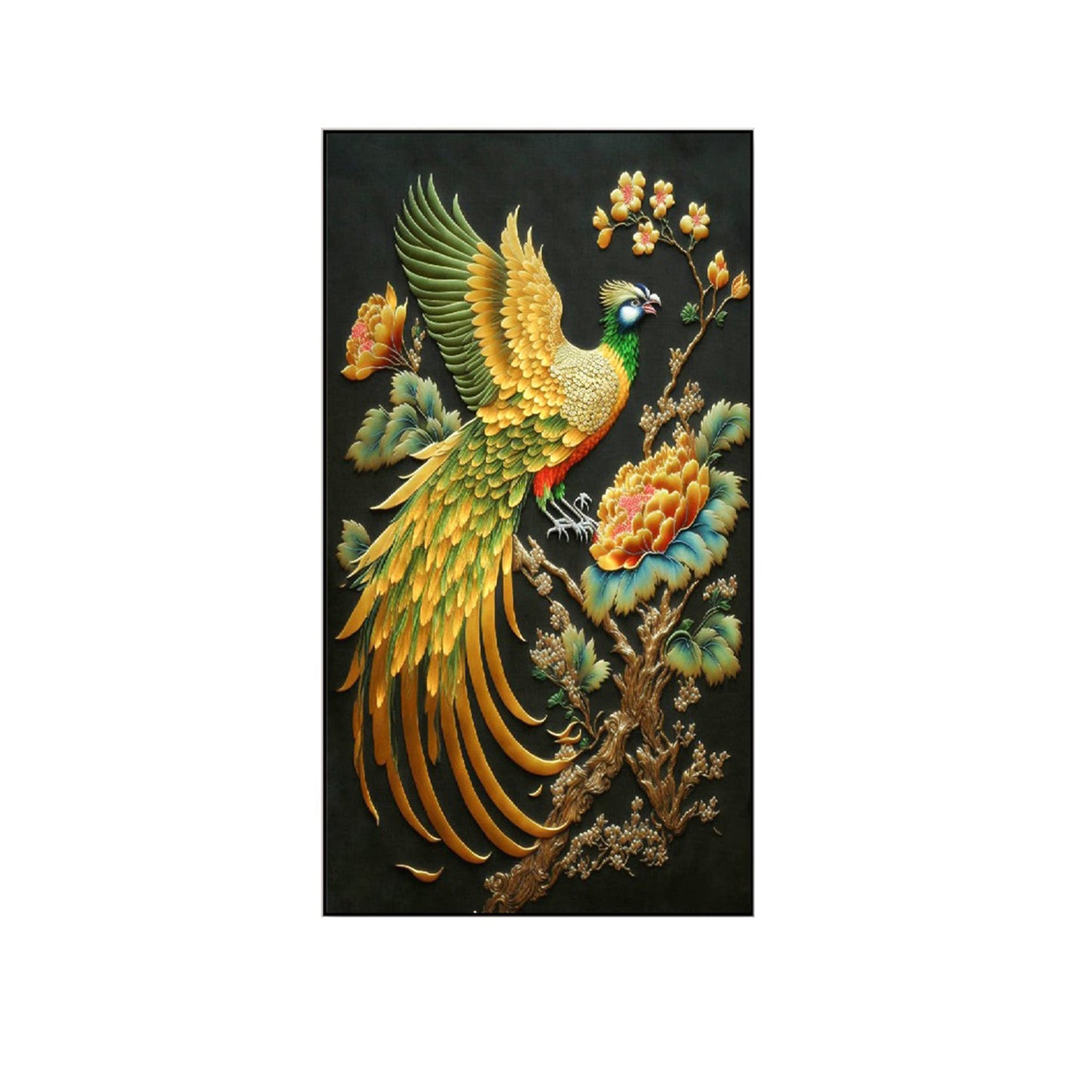 Majestic Peacock: Elegance in Flight Wall Painting