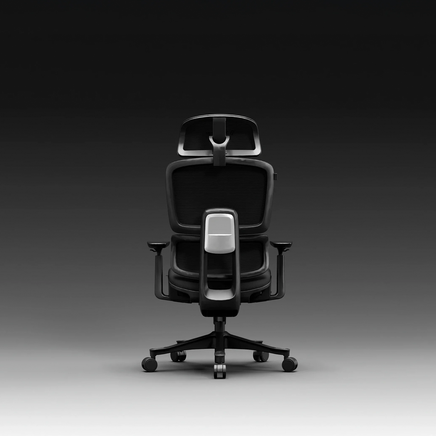 CrimsonMesh True Black Office Chair with Footrest