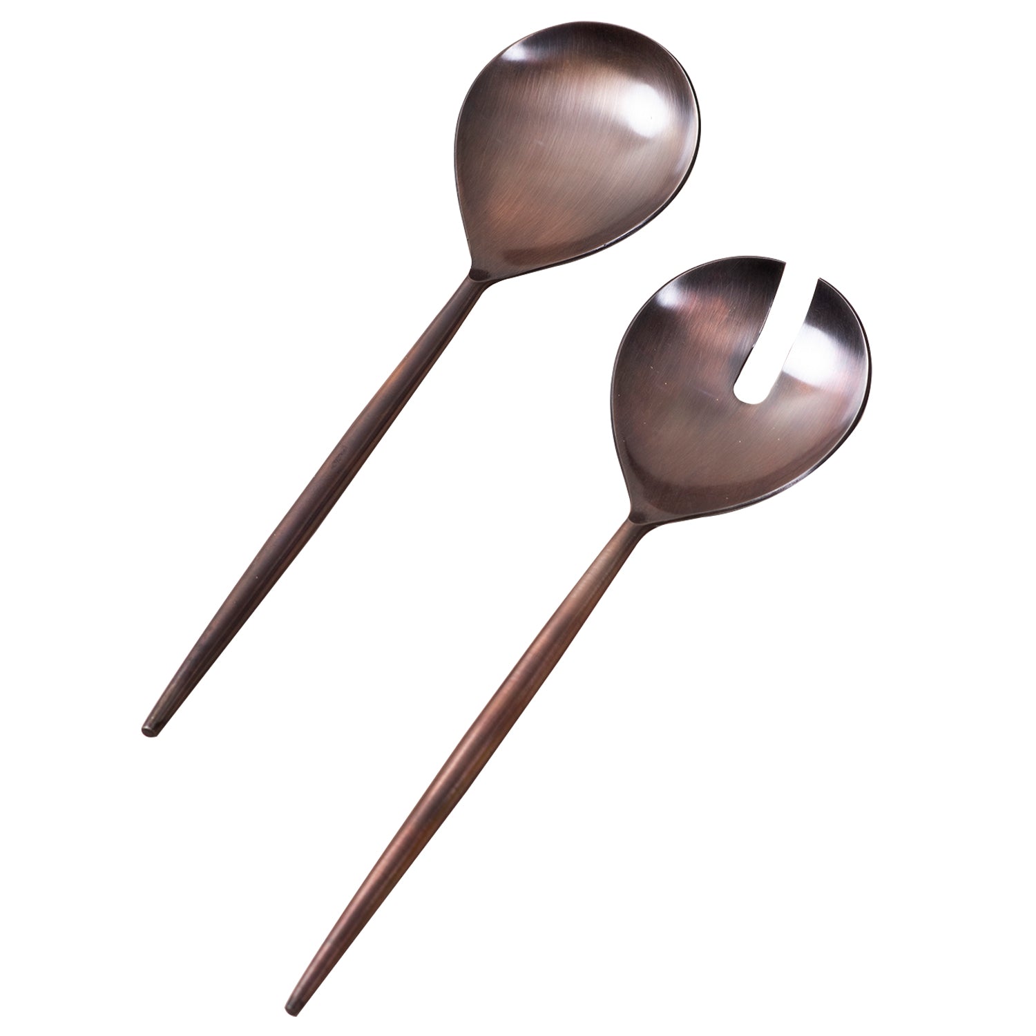 copper serving salad spoon