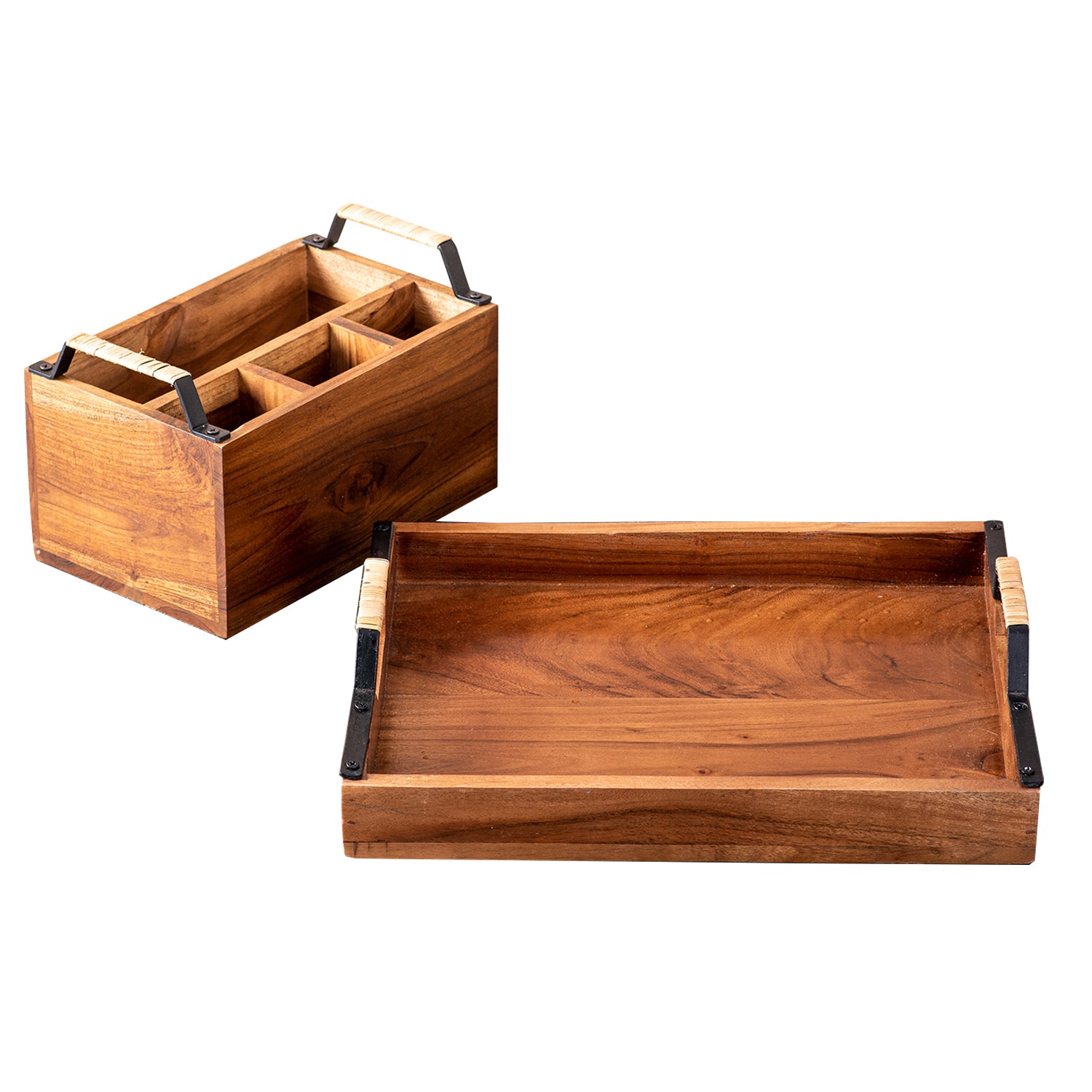 Cane Handle Spoon Stand & Tray