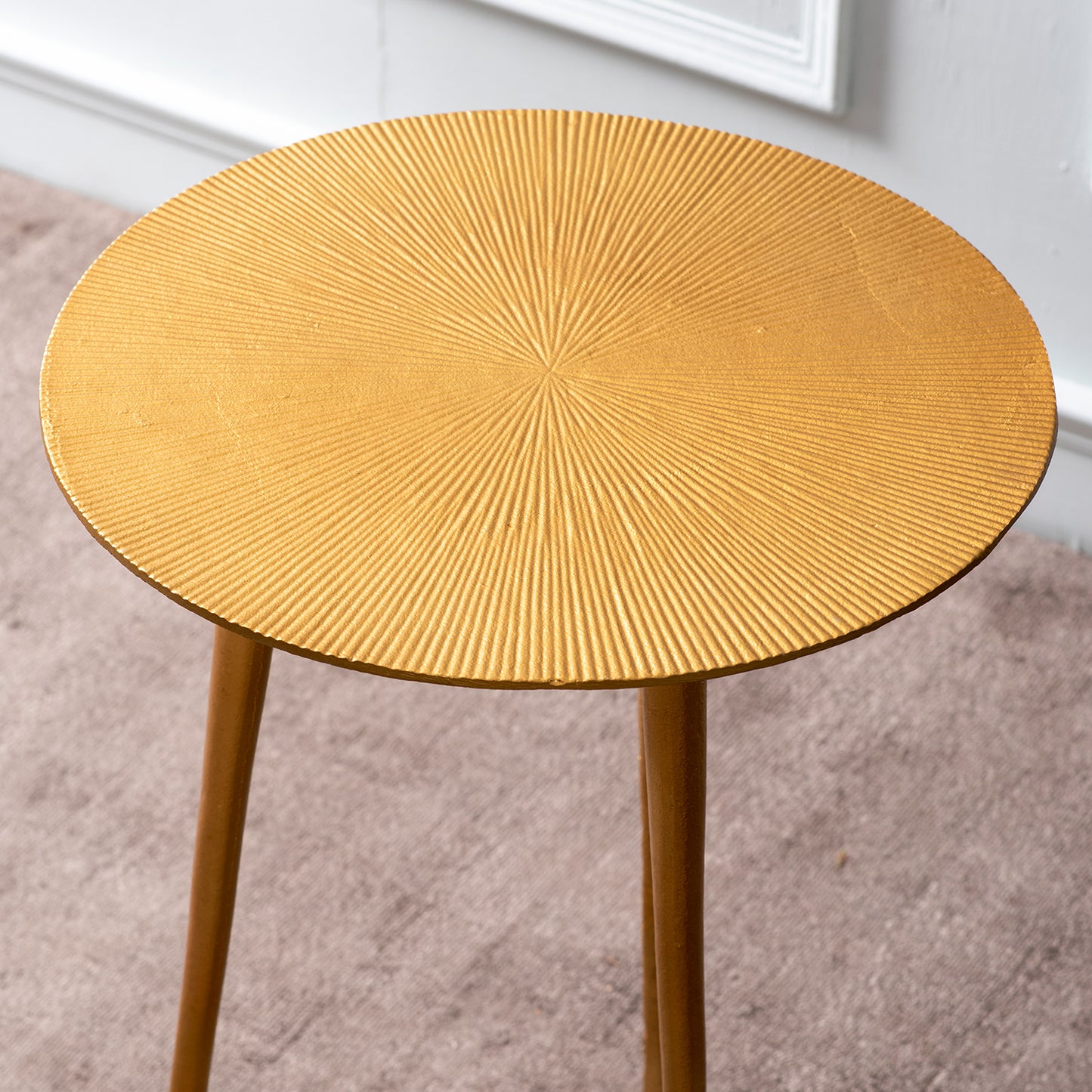 buy designer round aluminium side table
