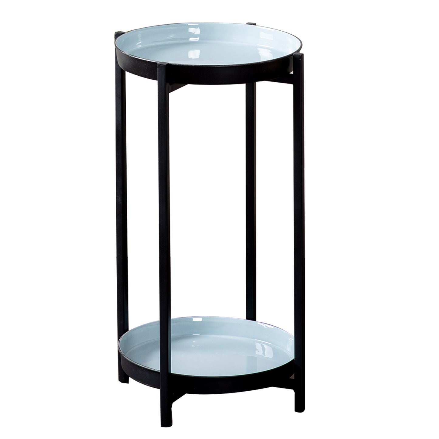 metallic glass side table for living room