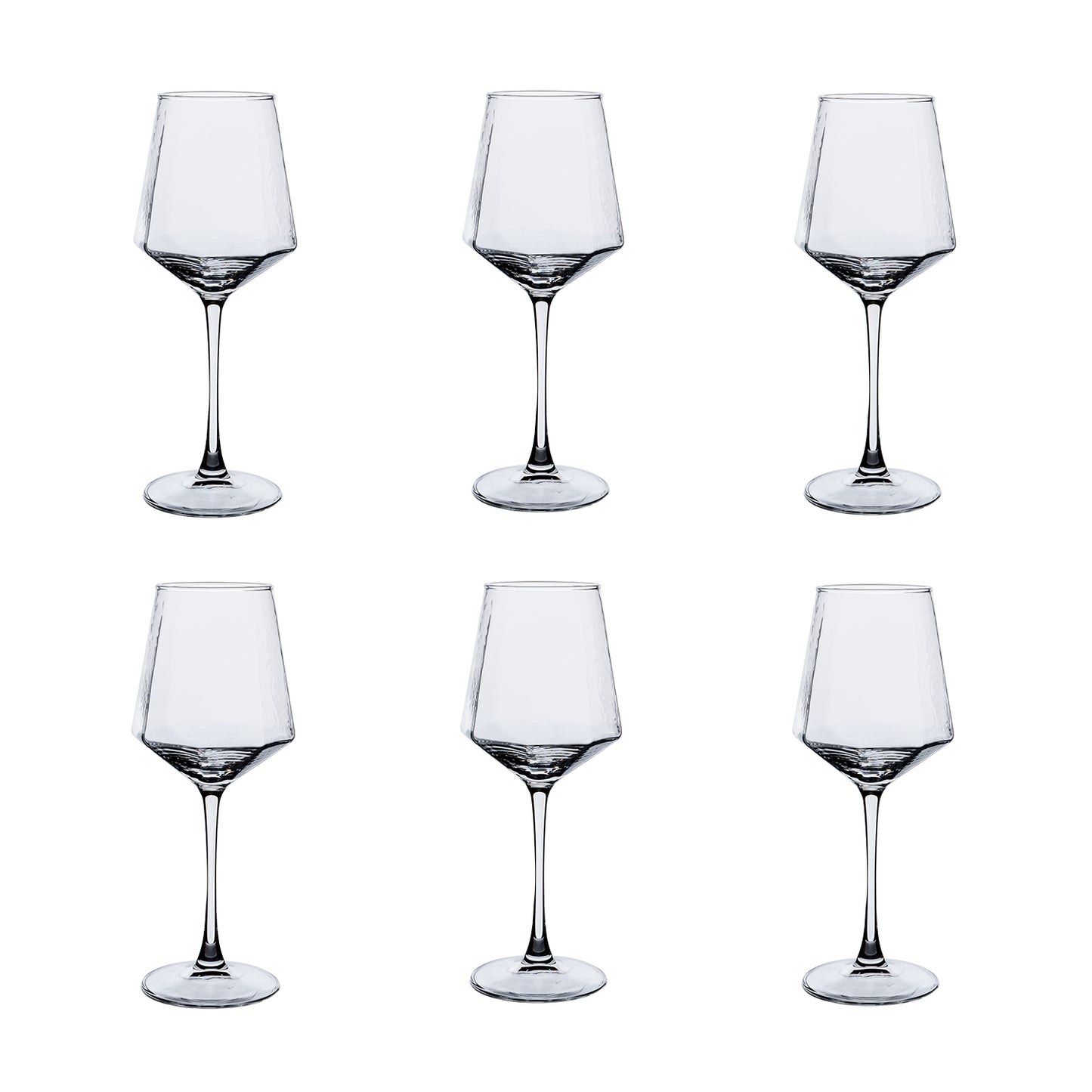 Wine Glasses Set of 6 | Drinkware Glasses