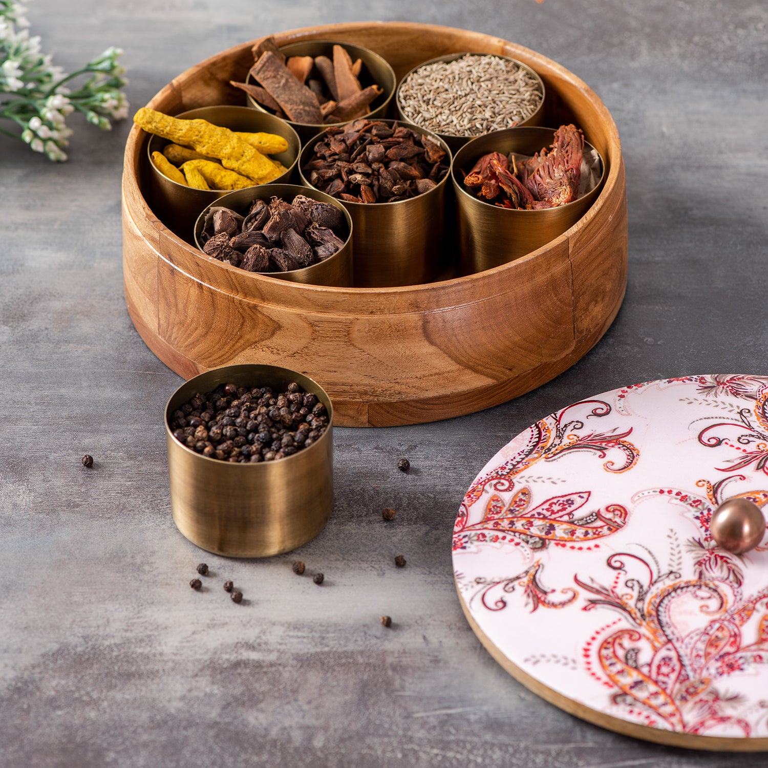 wooden masala box online