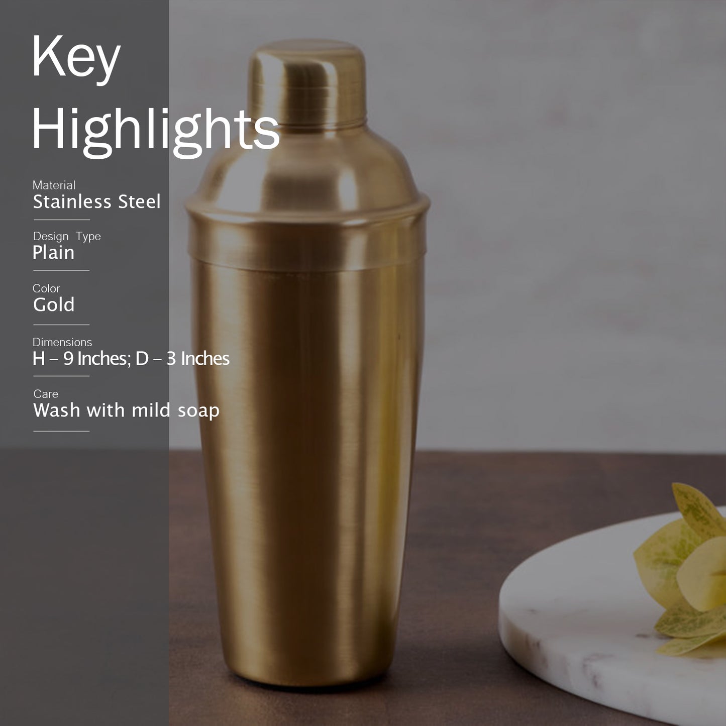 gold cocktail shaker