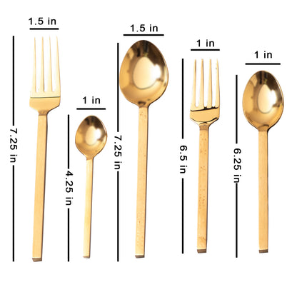 gold serving spoons