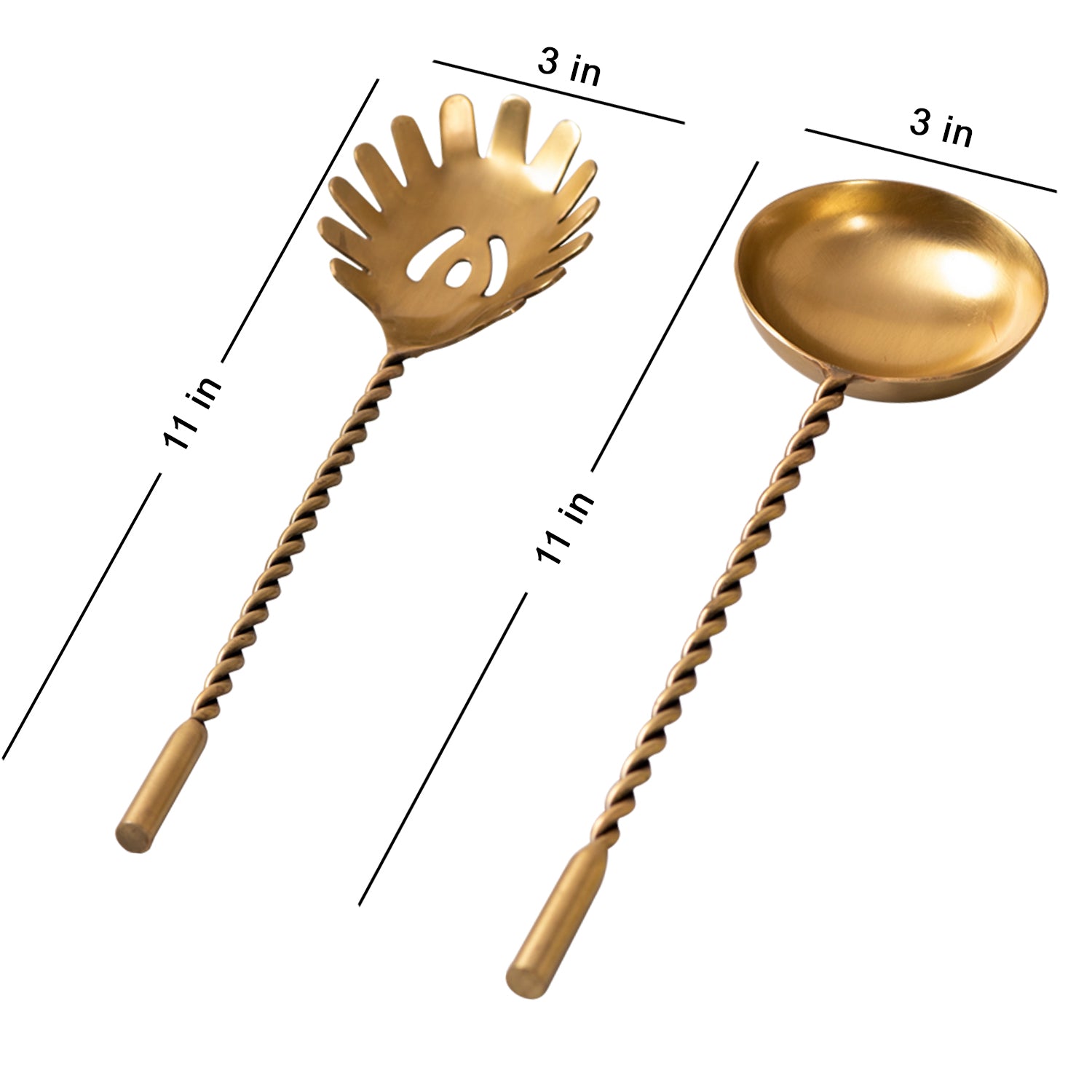 golden salad serving spoon