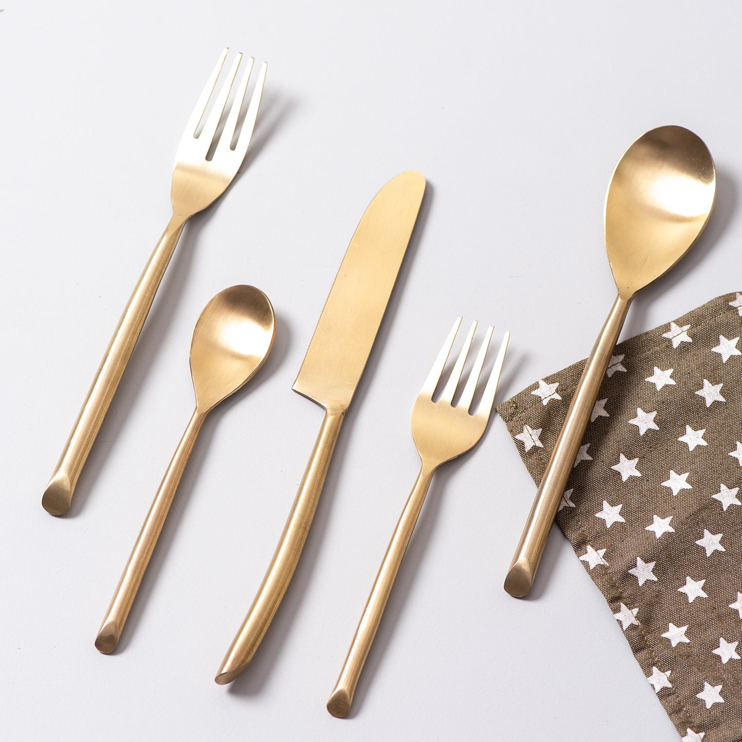 gold serving spoons