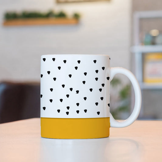 Black Hearted Ceramic Coffee Mug