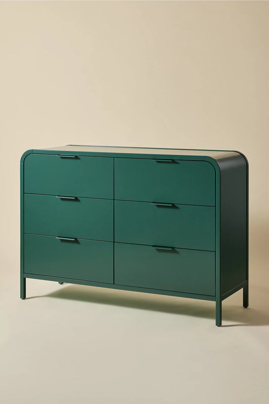 Kane 6-Drawer Dresser - Dark Green