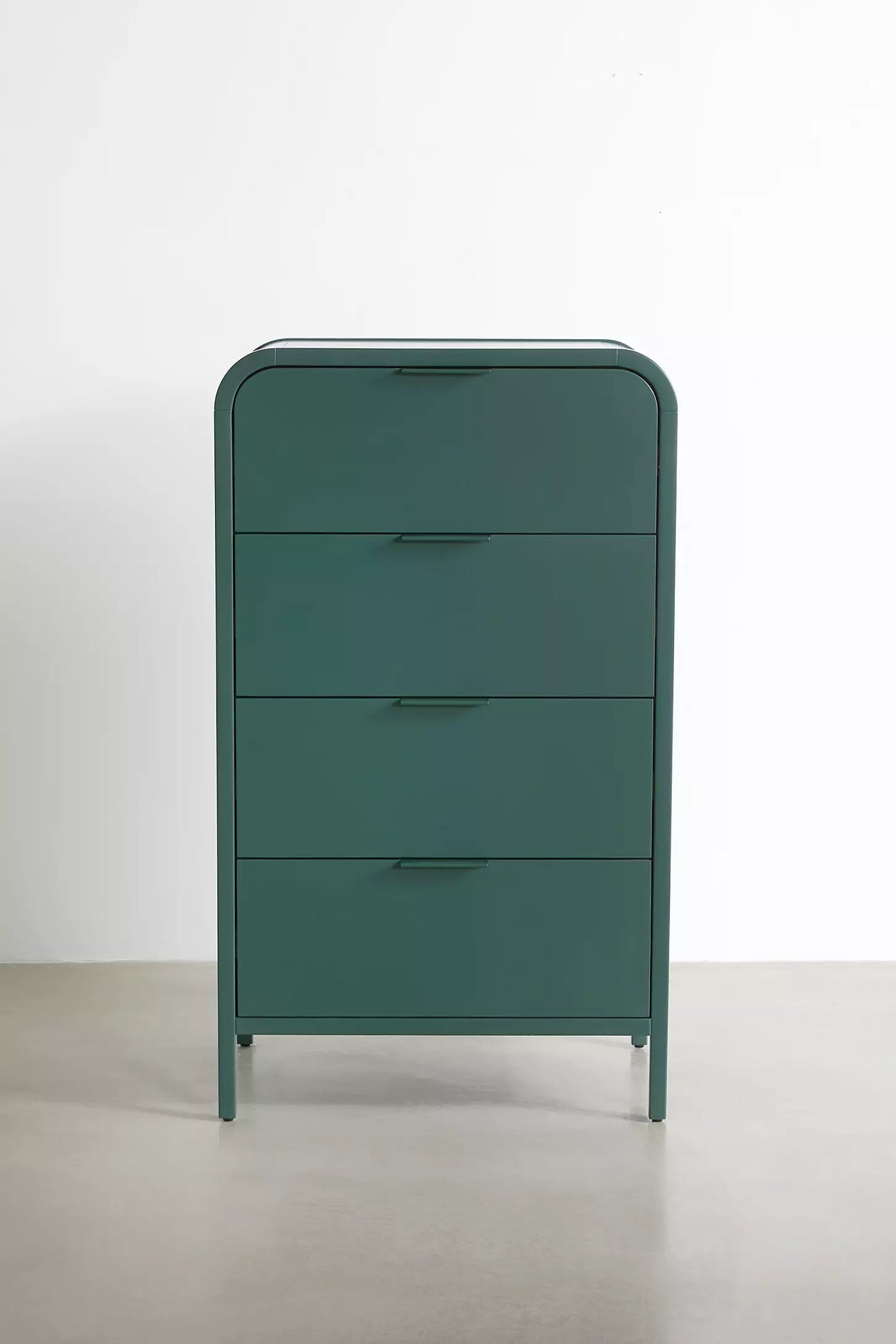 Kane Tall 4-Drawer Dresser - Dark Green