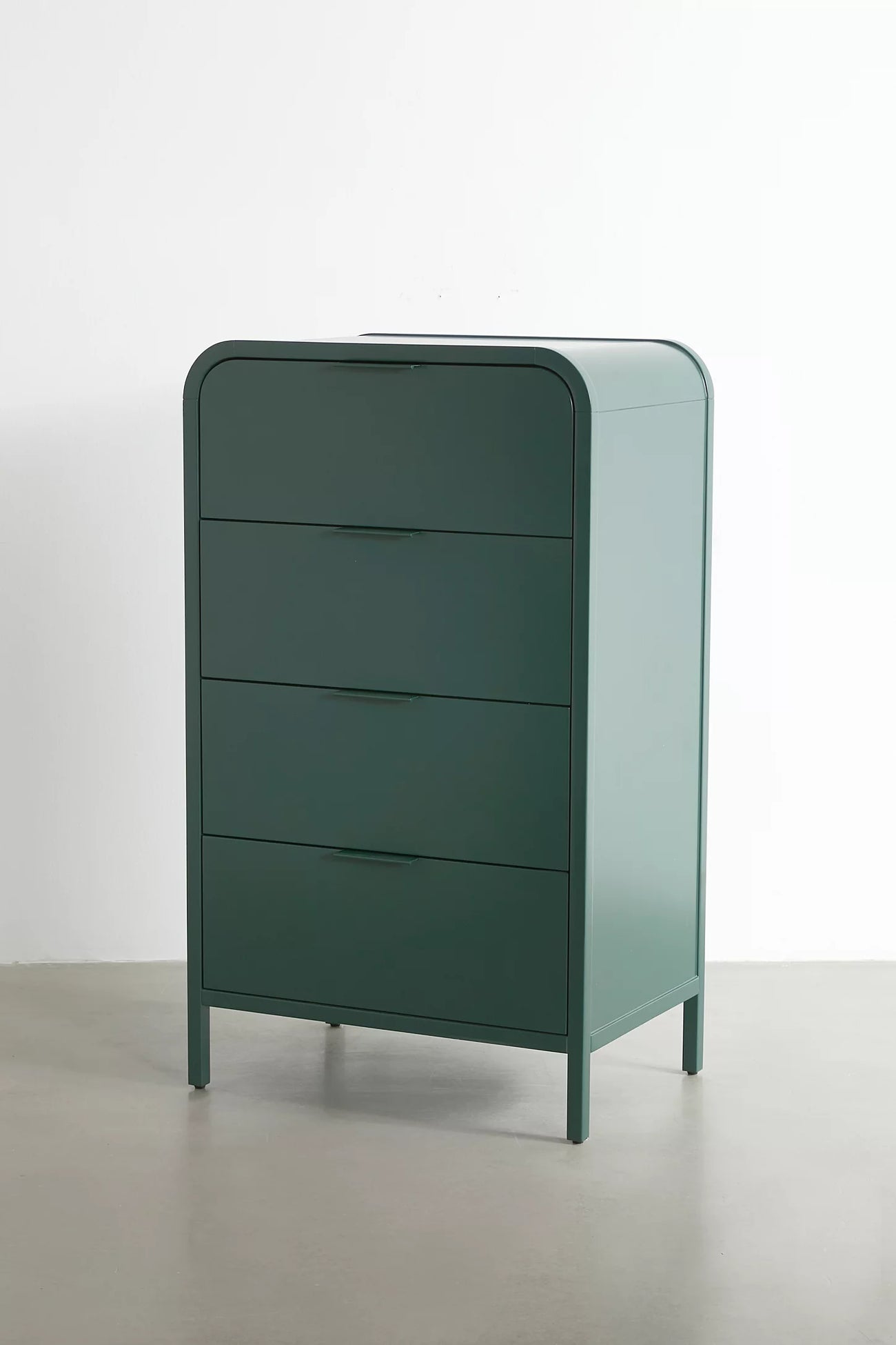 Kane Tall 4-Drawer Dresser - Dark Green