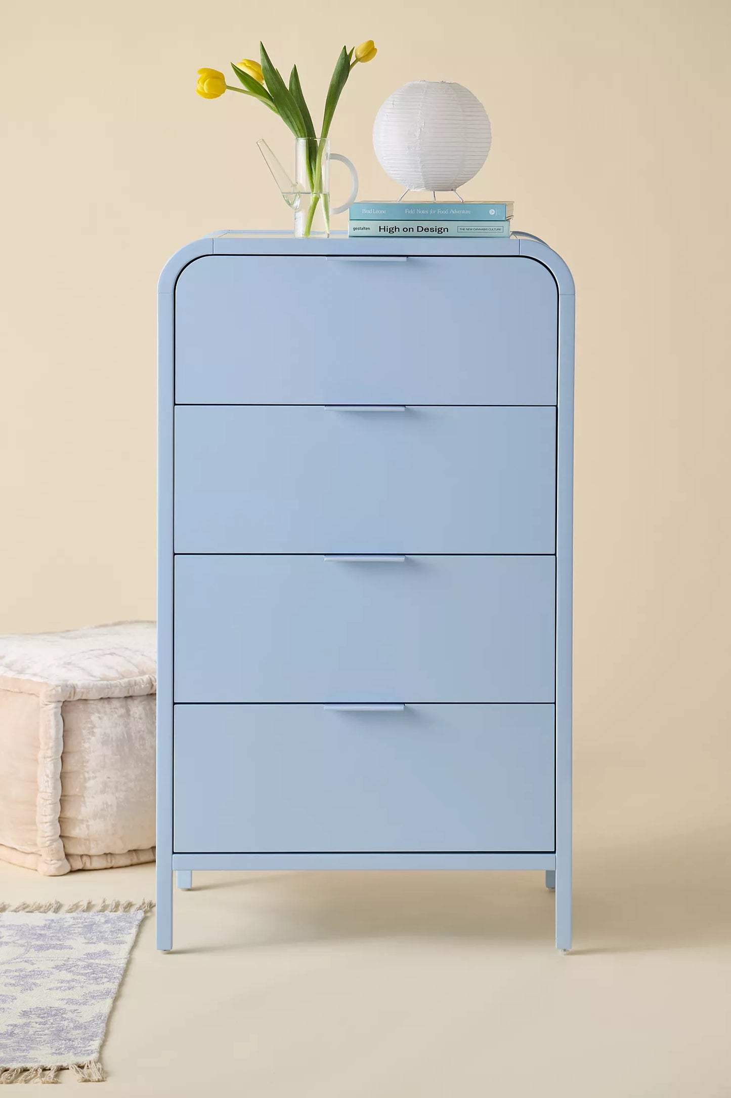 Kane Tall 4-Drawer Dresser - Sky