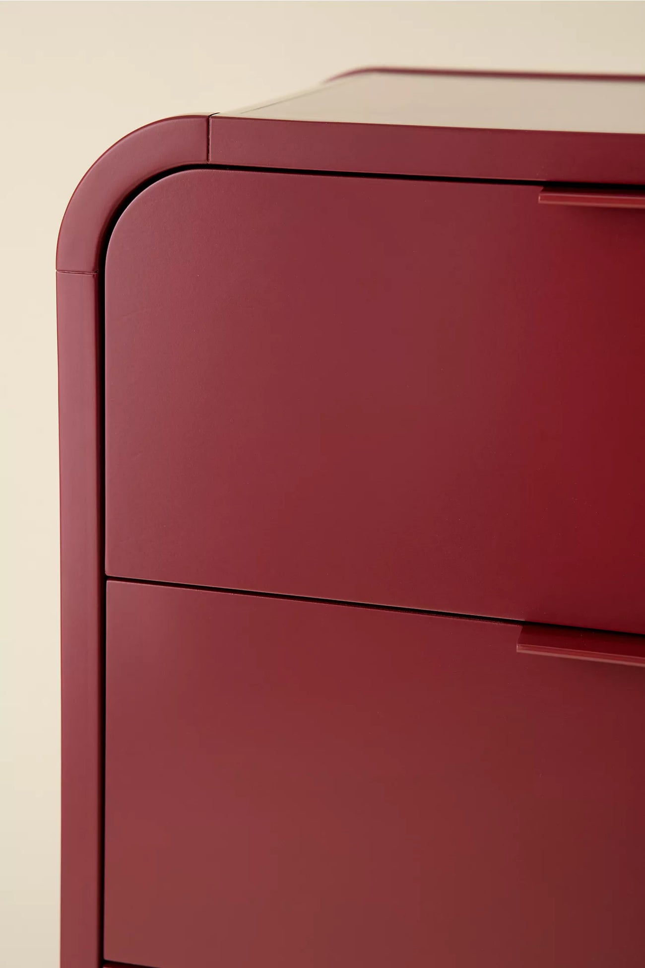 Kane Tall 4-Drawer Dresser -Maroon