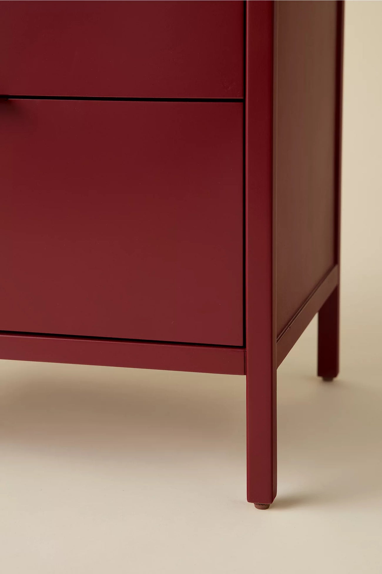 Kane Tall 4-Drawer Dresser -Maroon