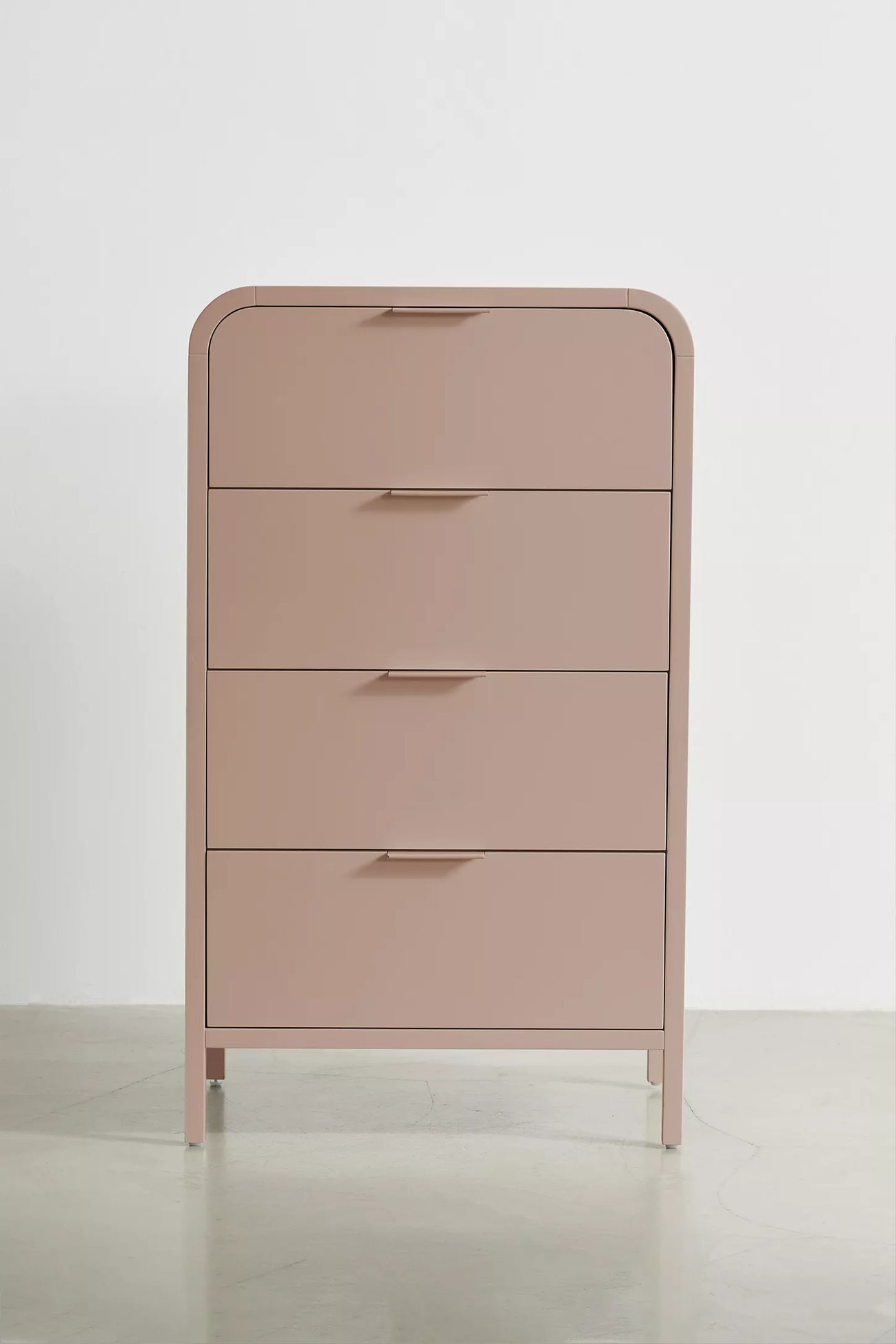 Kane Tall 4-Drawer Dresser -Rose