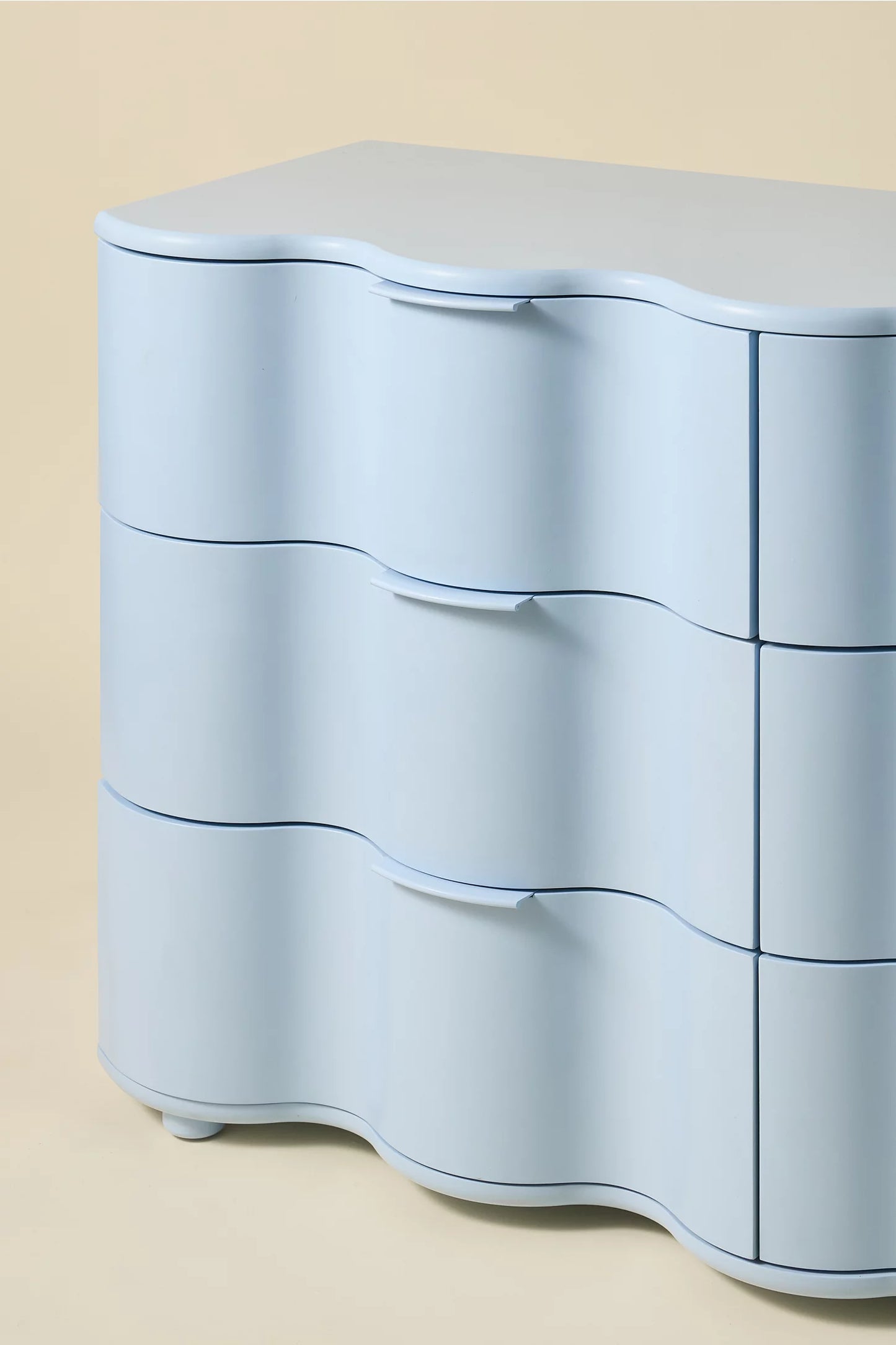 Aria 6-Drawer Short Squiggle Dresser - Blue
